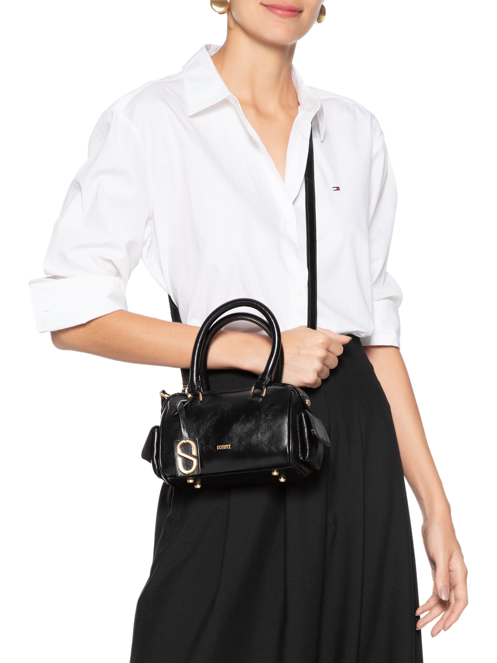 Bolsa Feminina Tiracolo Pequena Preto Schutz