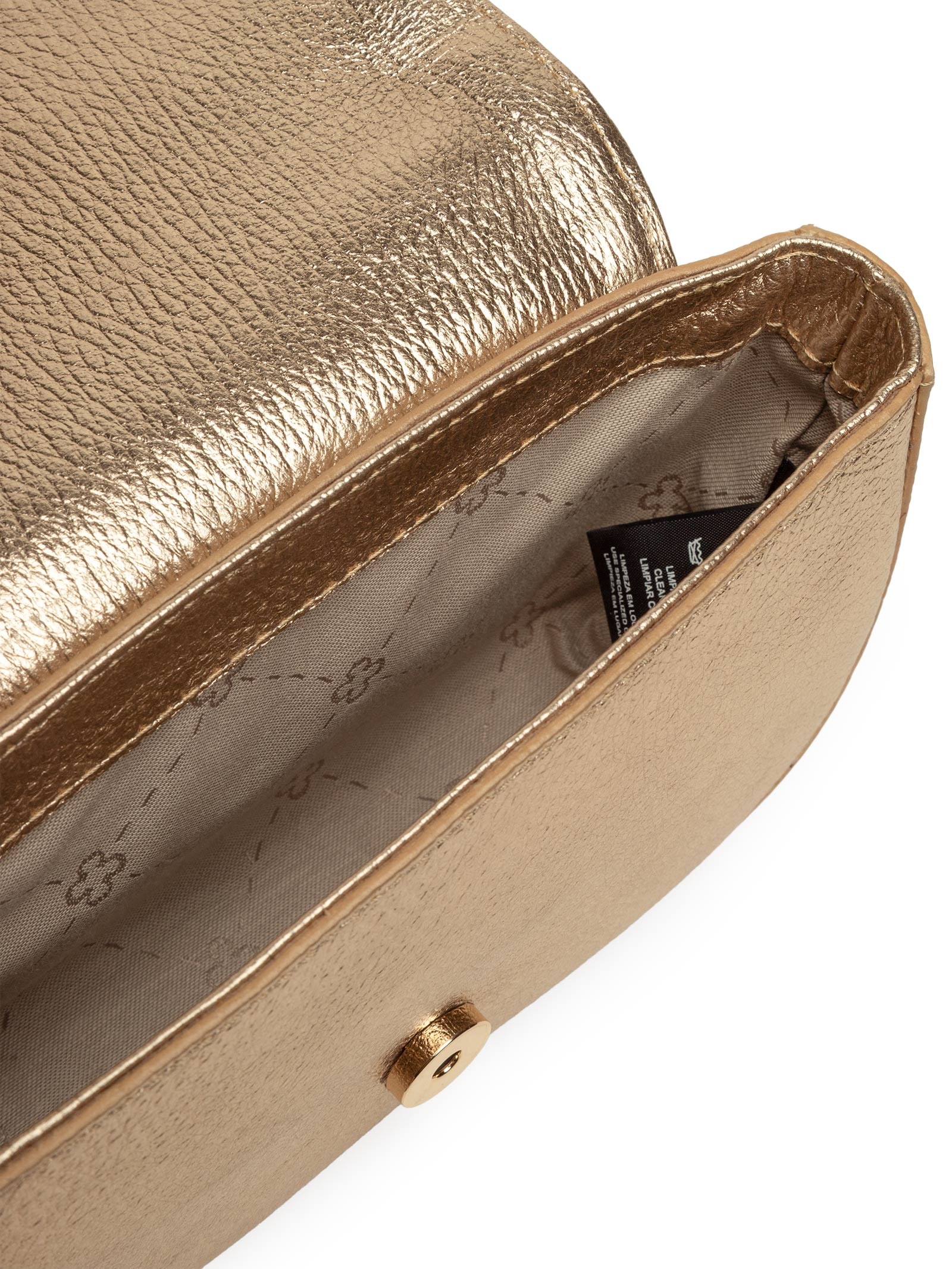 Bolsa Feminina Tiracolo Pequena Relax Bag Metal Dourado Capodarte