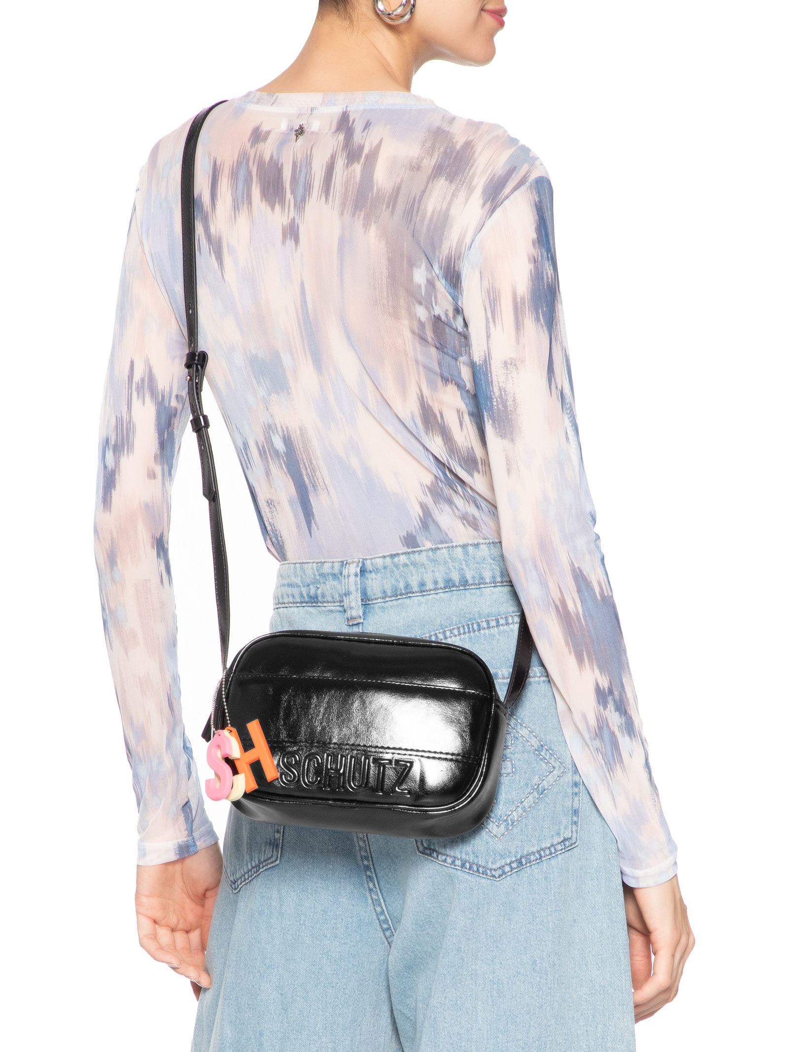 Bolsa Feminina Tiracolo Pequena Sian Preto Schutz