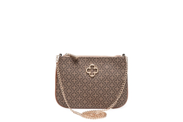 Bolsa Feminina Tiracolo Pequena Soft Monograma - Marrom