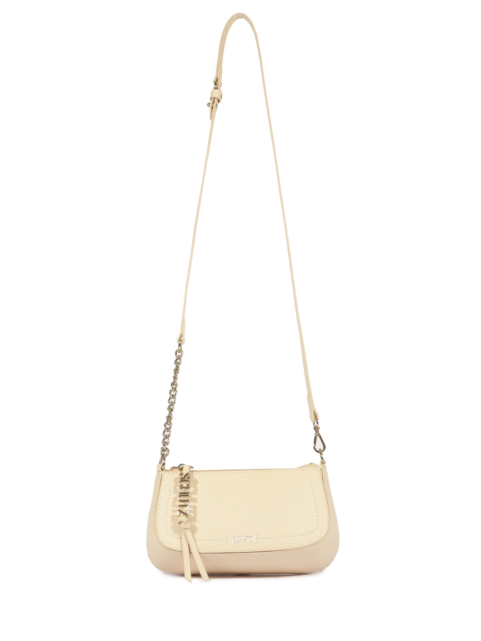 Bolsa Feminina Tiracolo Pequena Tina Couro Amêndoa Off White Schutz