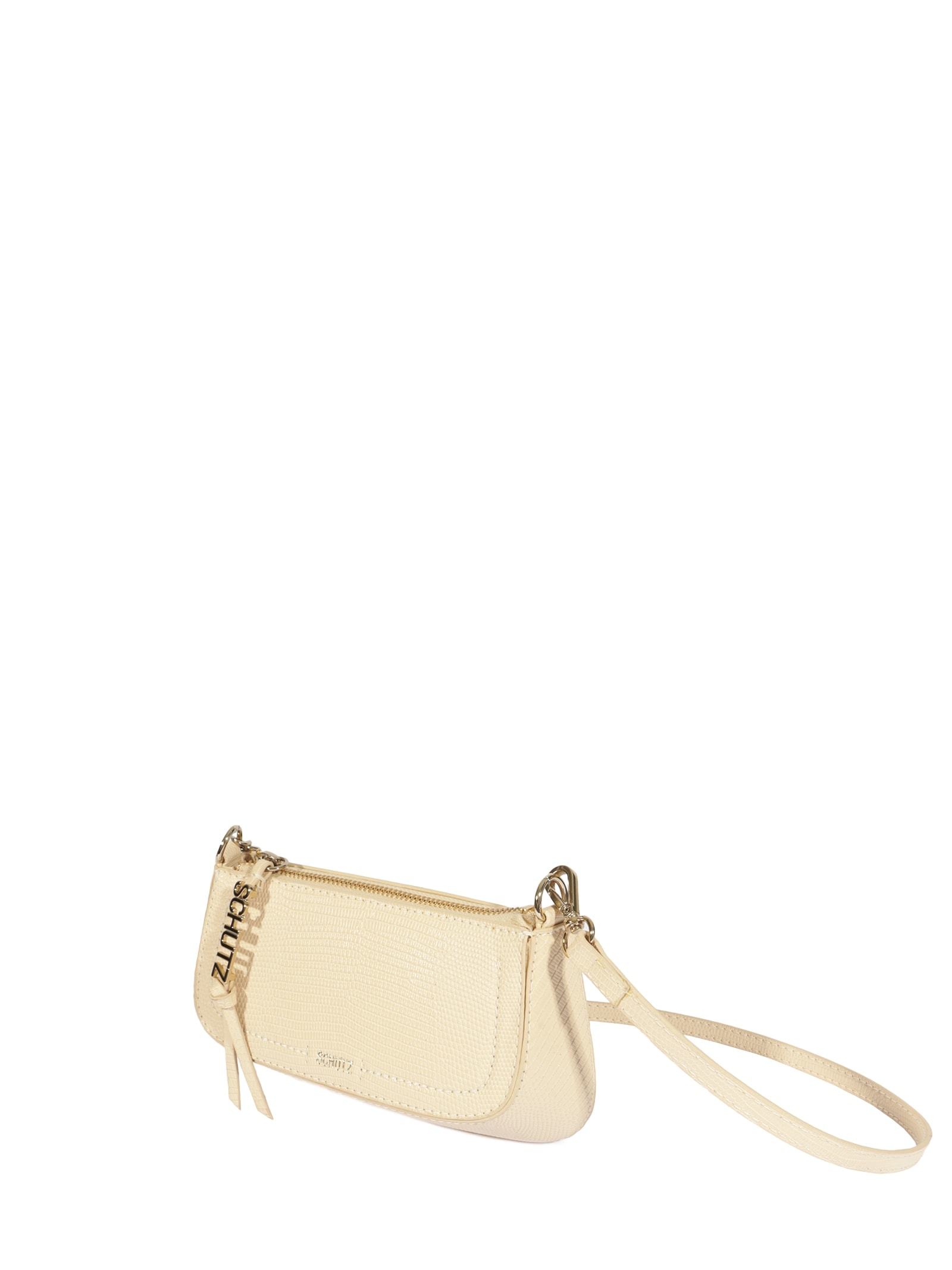 Bolsa Feminina Tiracolo Pequena Tina Couro Amêndoa Off White Schutz