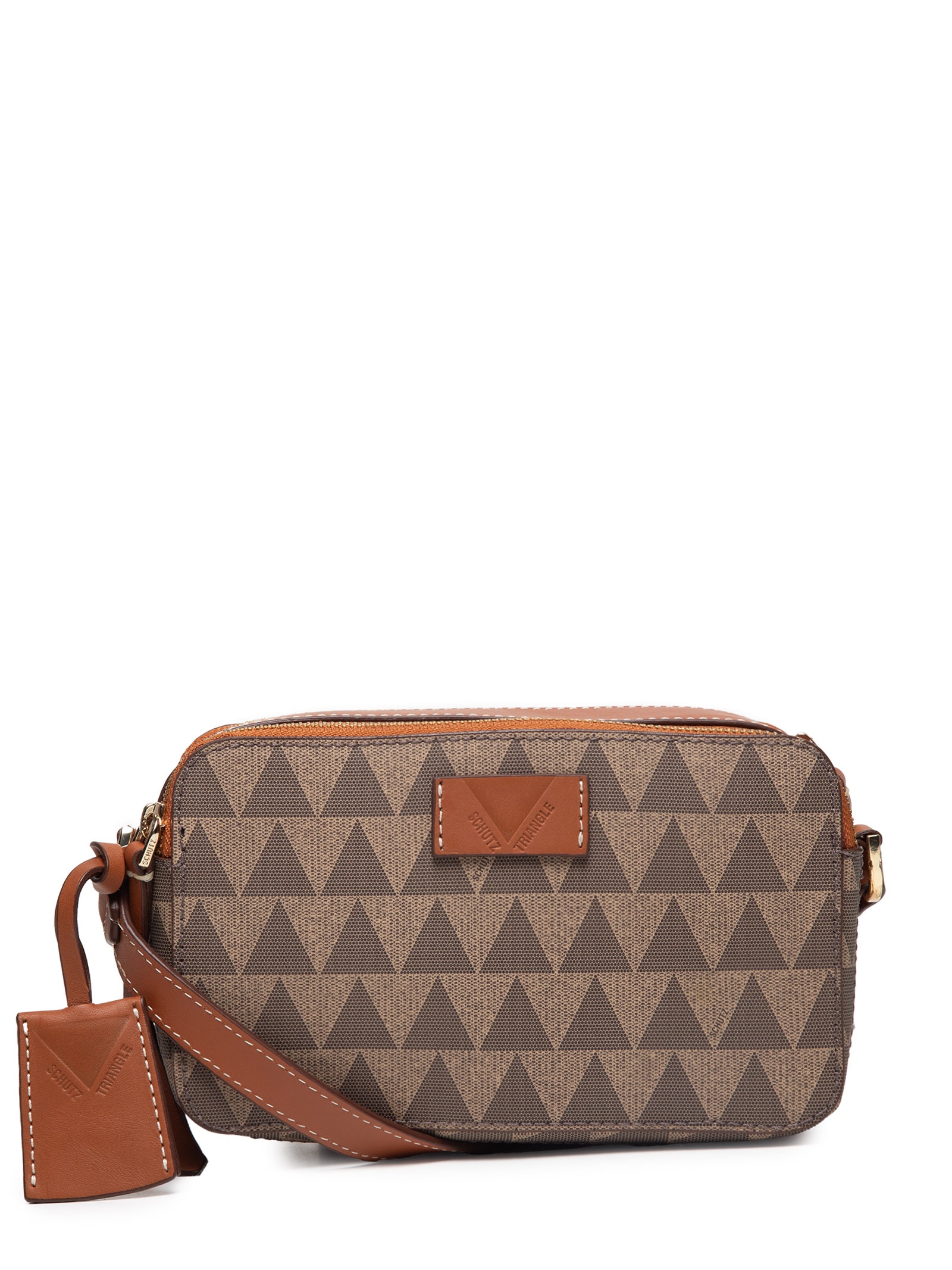 Bolsa Feminina Tiracolo Pequena Triangle Cinza Schutz