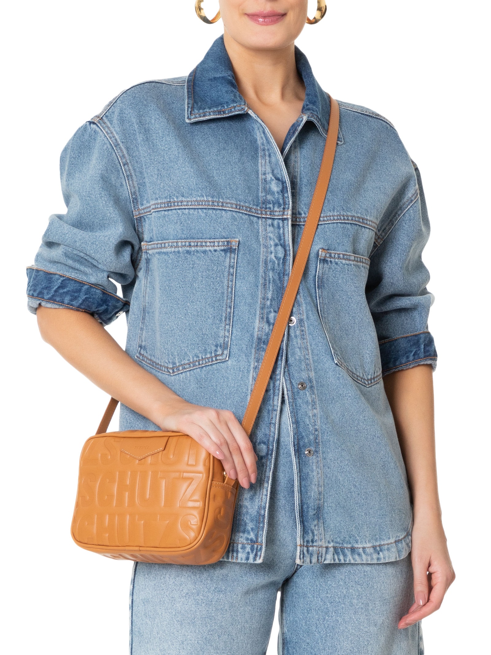 Schutz - Bolsa Feminina Tiracolo Pequena Trixie - Marrom