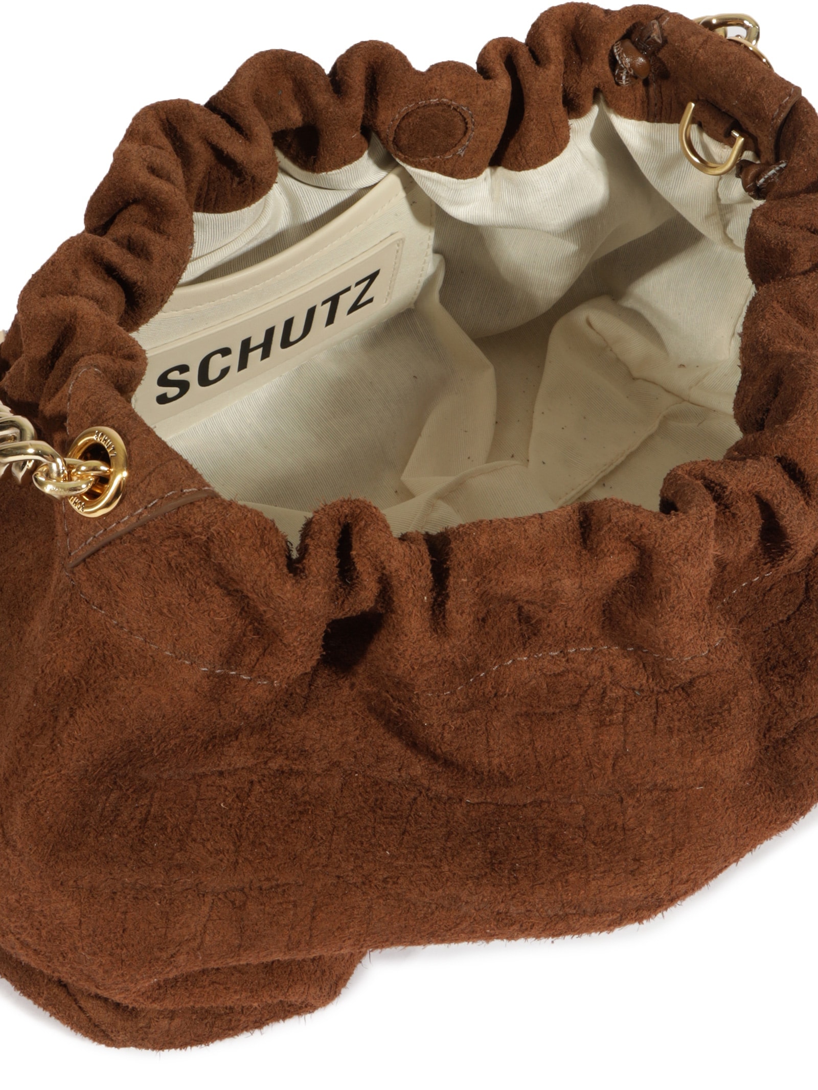 Schutz - Bolsa Feminina Tiracolo Pouch Aryen Camurça - Marrom