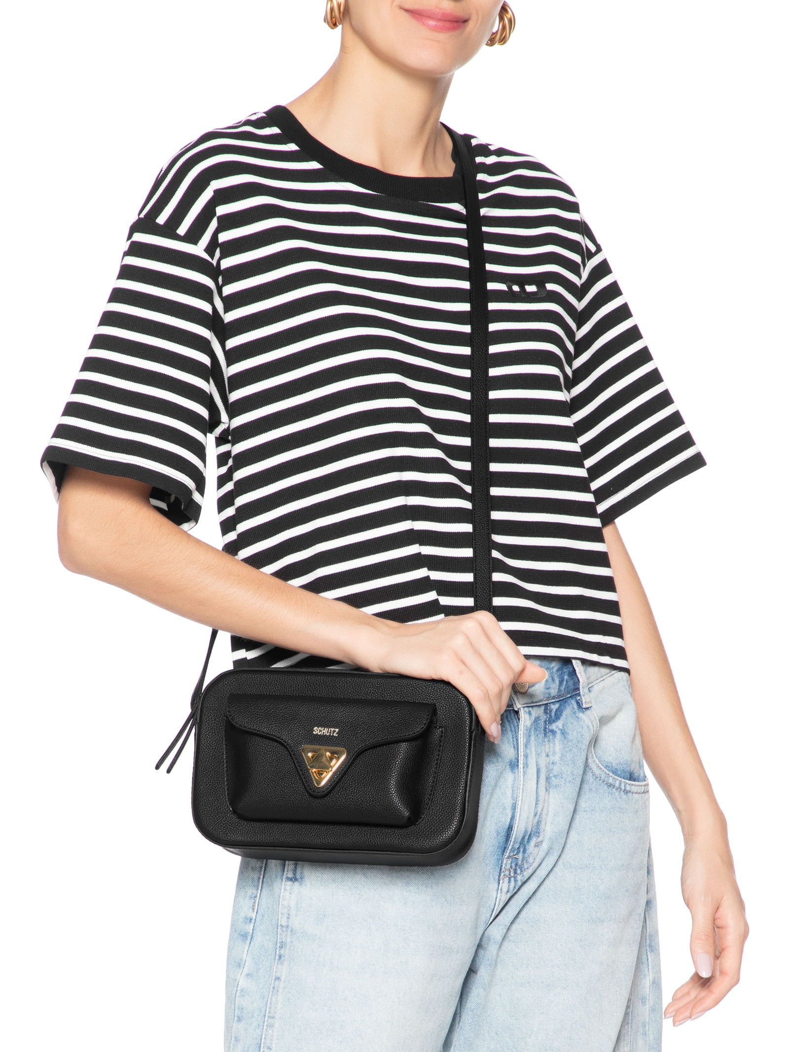 Bolsa Feminina Tiracolo Preto Schutz