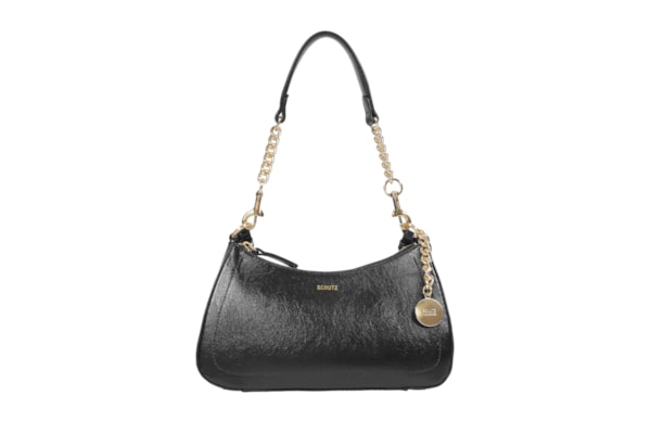 Bolsa Feminina Tiracolo Shoulder Elowen Média Couro - Preto