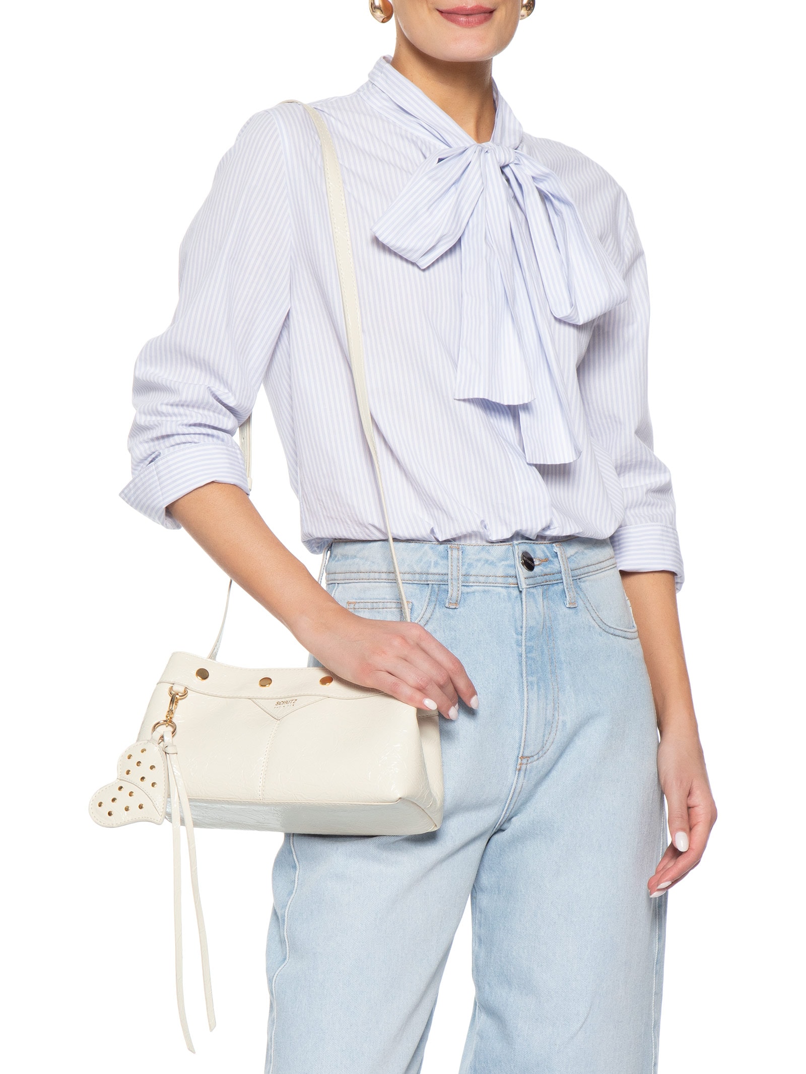 Bolsa Feminina Tiracolo Shoulder Passion Média Branco Schutz