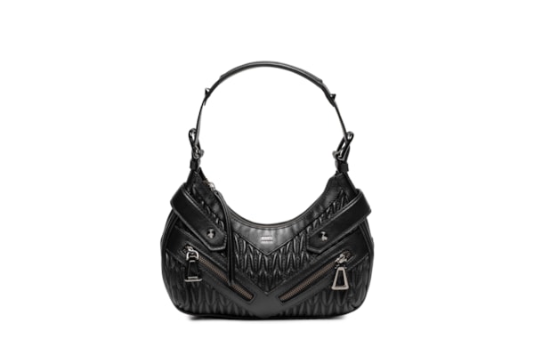 Bolsa Feminina Tiracolo Suki Média Couro - Preto