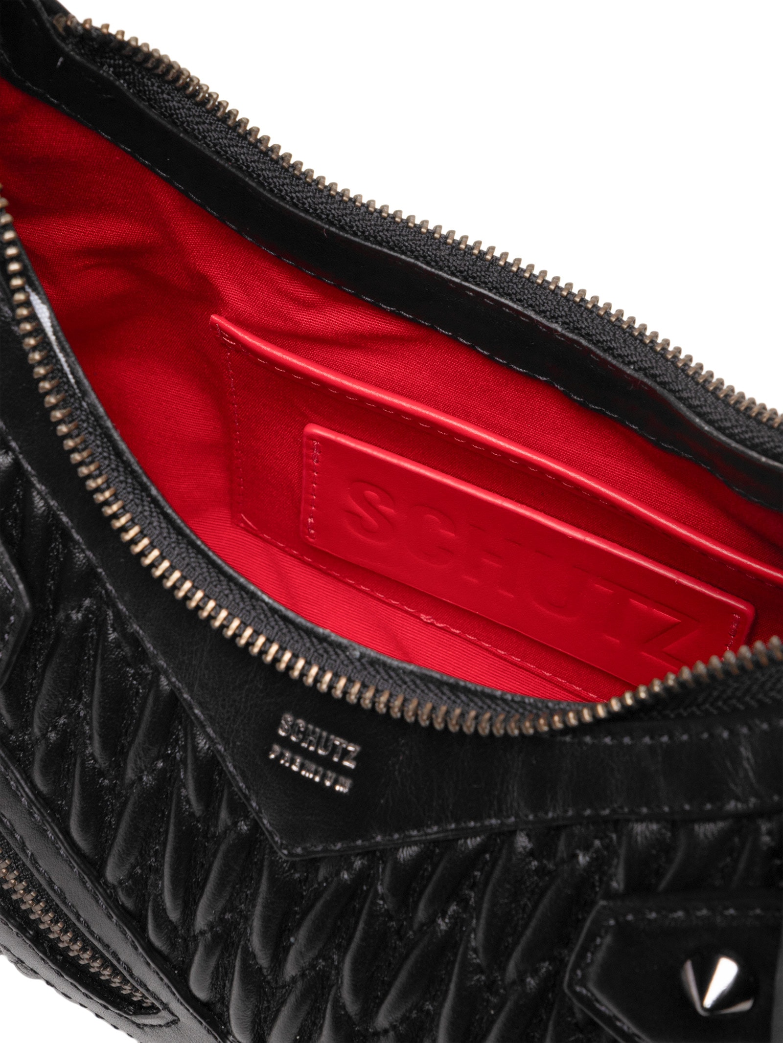 Bolsa Feminina Tiracolo Suki Média Couro Preto Schutz