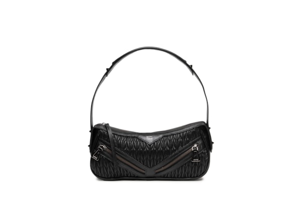 Bolsa Feminina Tiracolo Suki Pequena Couro - Preto