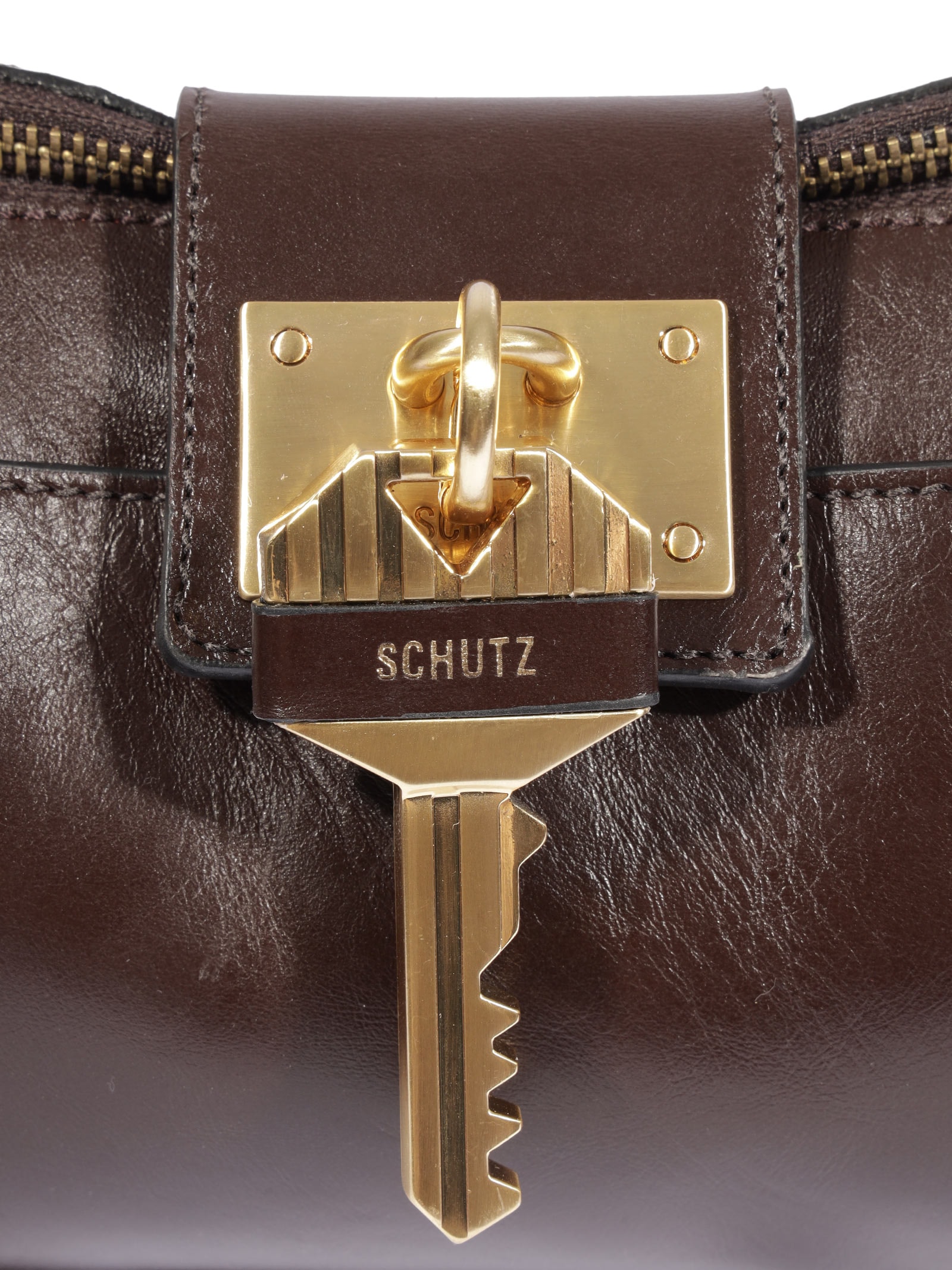 Bolsa Feminina Tiracolo The Secret Couro Pequena Marrom Schutz