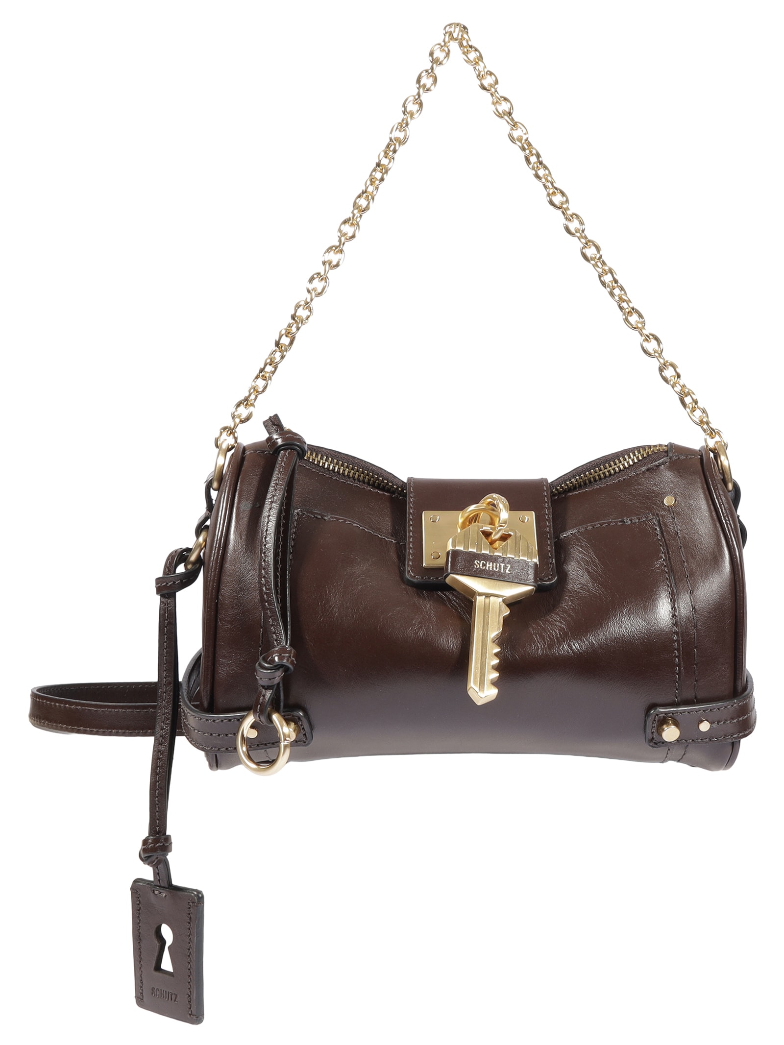 Bolsa Feminina Tiracolo The Secret Couro Pequena Marrom Schutz