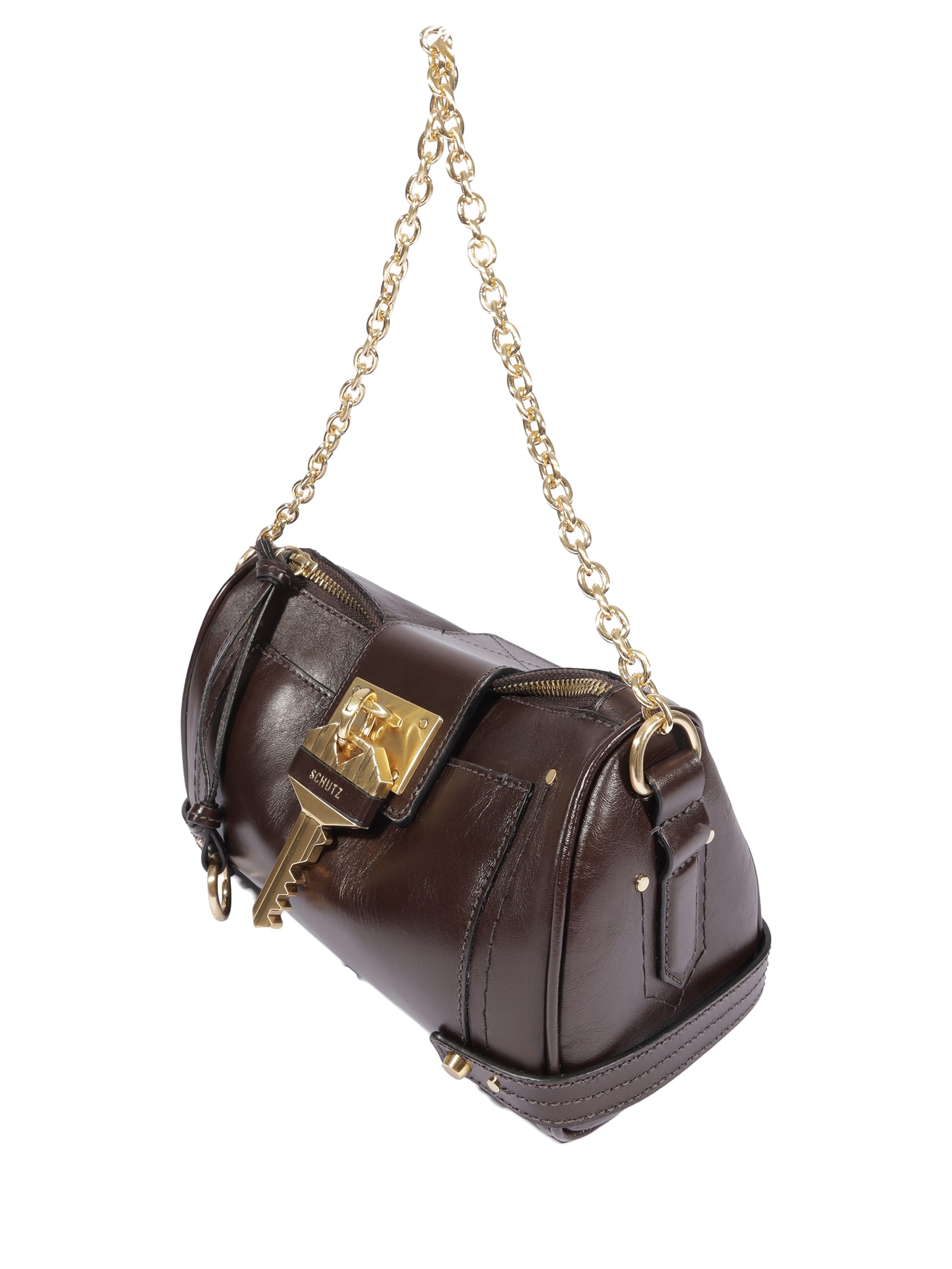 Bolsa Feminina Tiracolo The Secret Couro Pequena Marrom Schutz