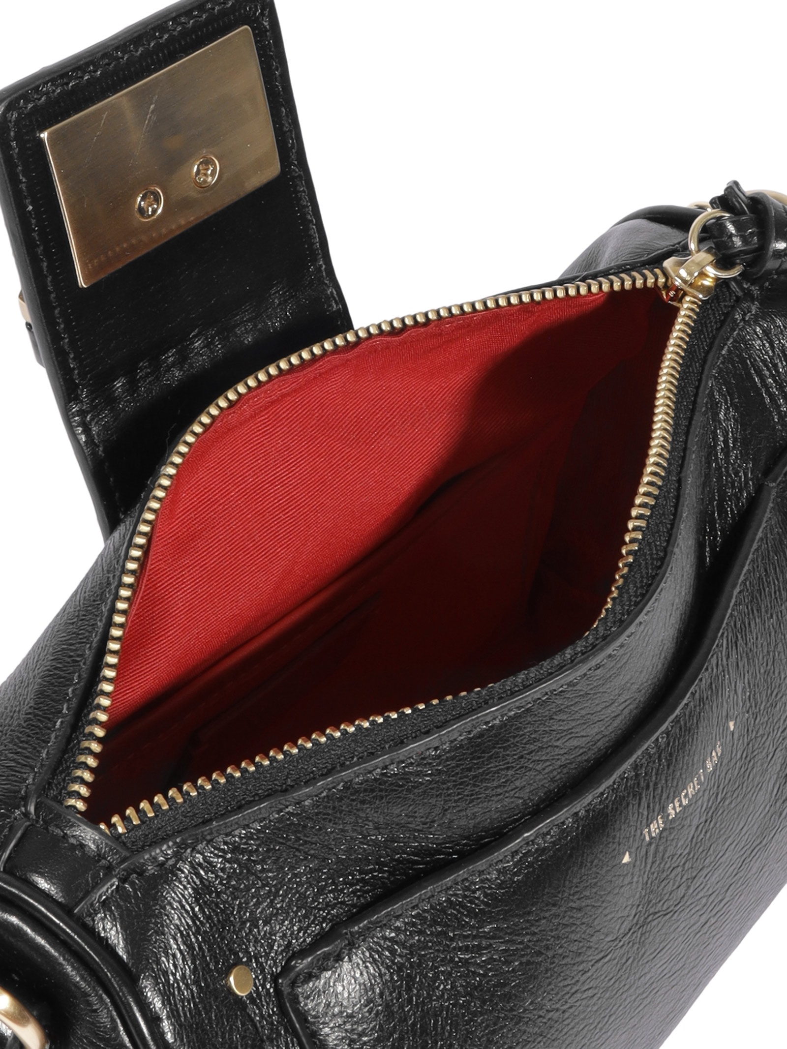 Bolsa Feminina Tiracolo The Secret Couro Pequena Preto Schutz