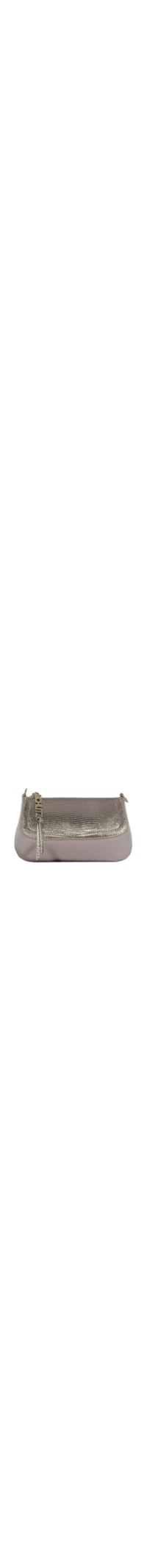Bolsa Feminina Tiracolo Tina Croco Pequena - Prateado
