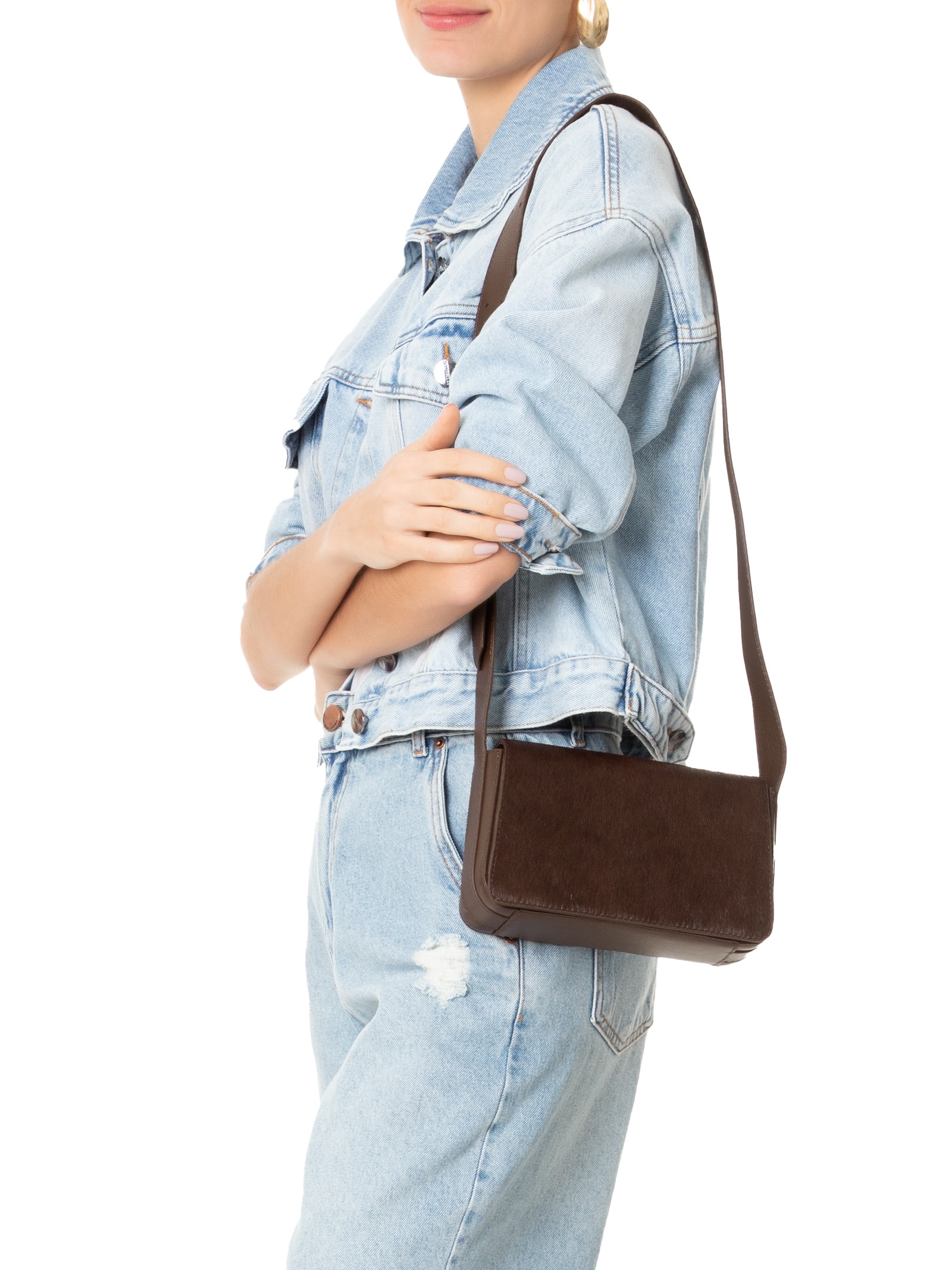 Bolsa Feminina Tiracolo Yuna Couro Marrom Schutz