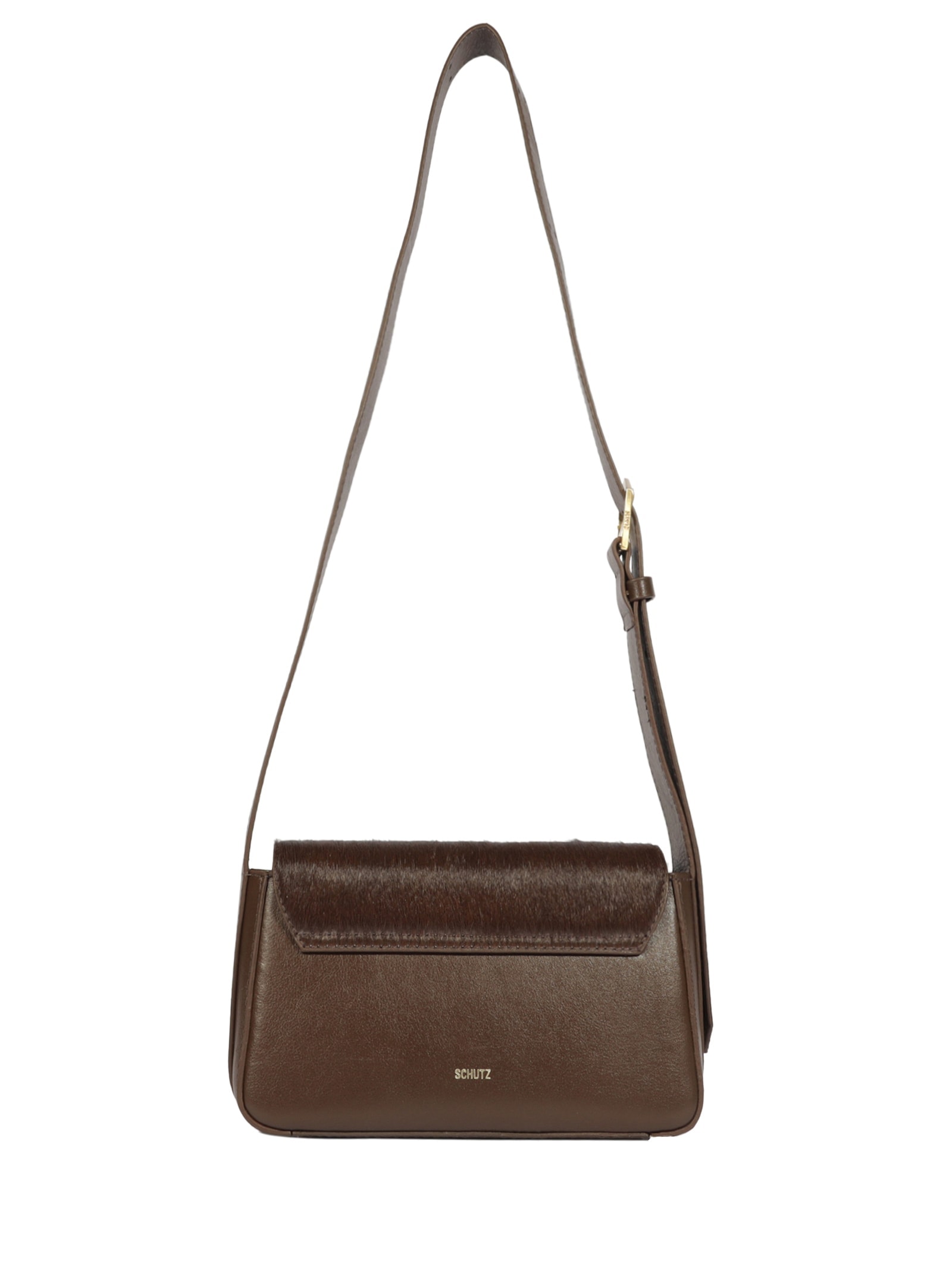Bolsa Feminina Tiracolo Yuna Couro Marrom Schutz