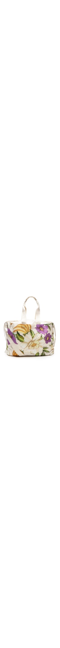 Bolsa Feminina Tote Bag Carioca Pássaros Em Flor - Branco
