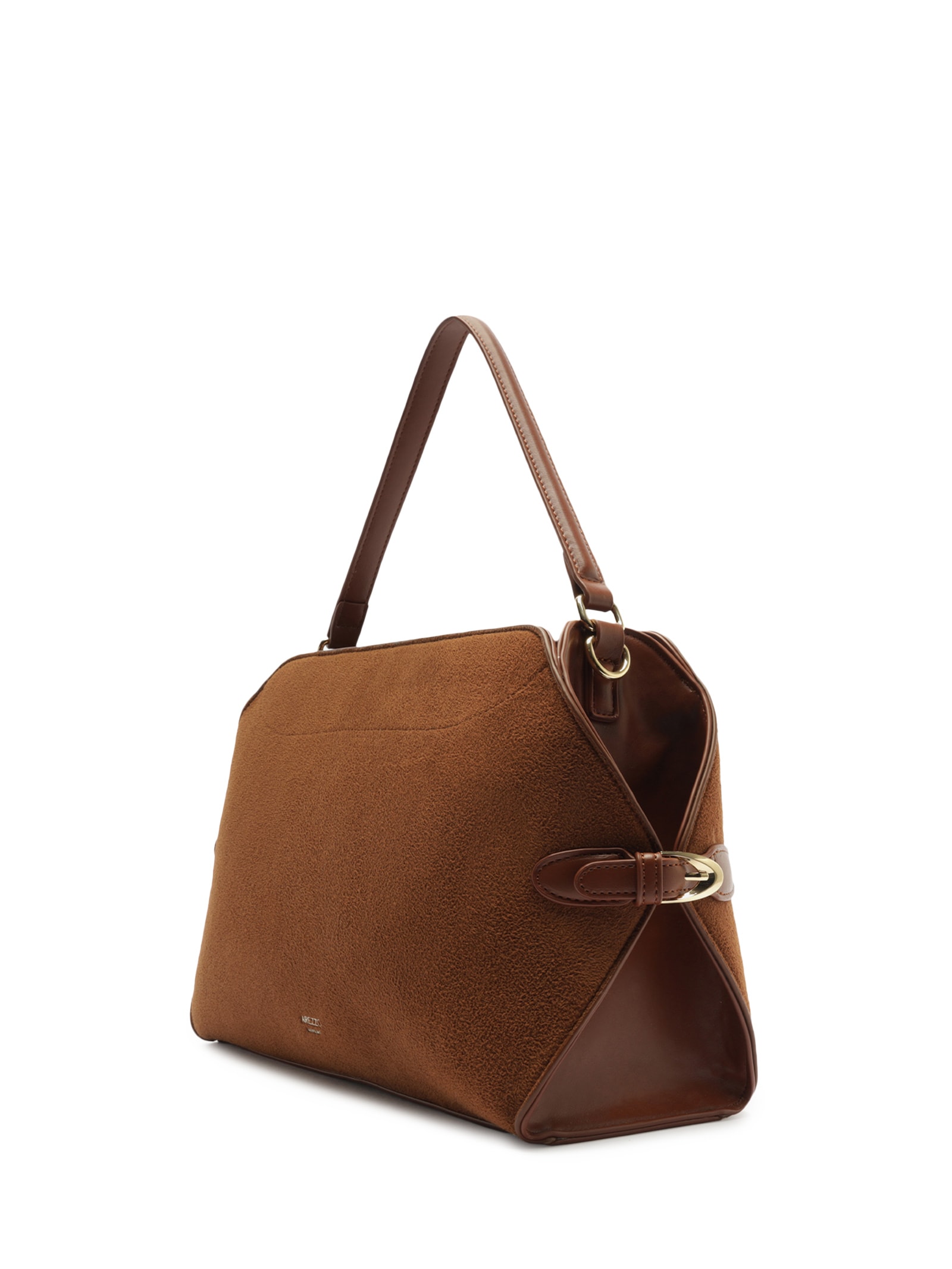 Bolsa Feminina Tote Camurça Grande Tiras Laterais Marrom Arezzo