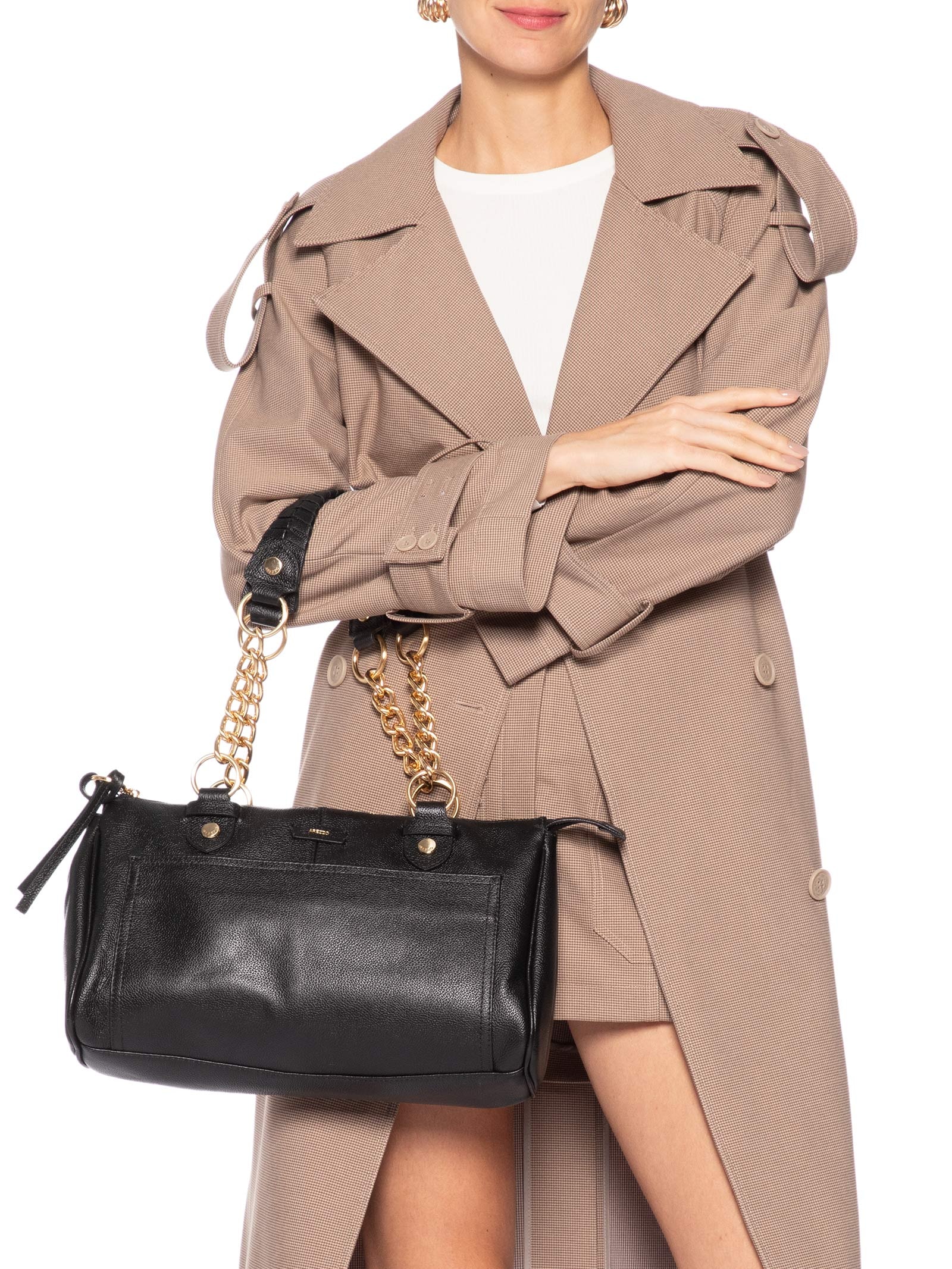 Bolsa Feminina Tote Couro Grande Preto Arezzo