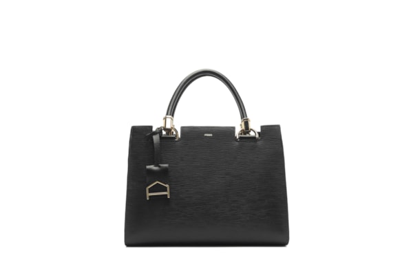 Bolsa Feminina Tote Couro Grande - Preto