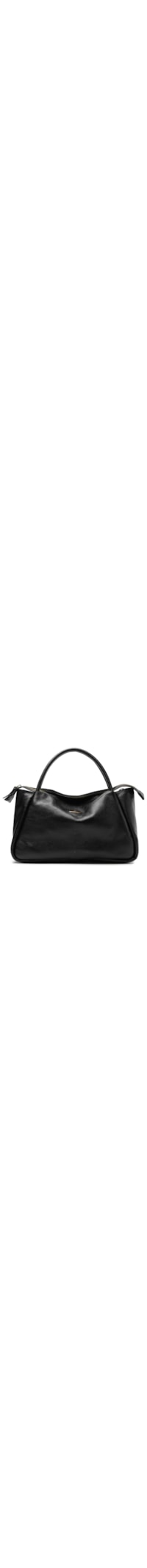 Bolsa Feminina Tote Couro Grande Tag Metal - Preto