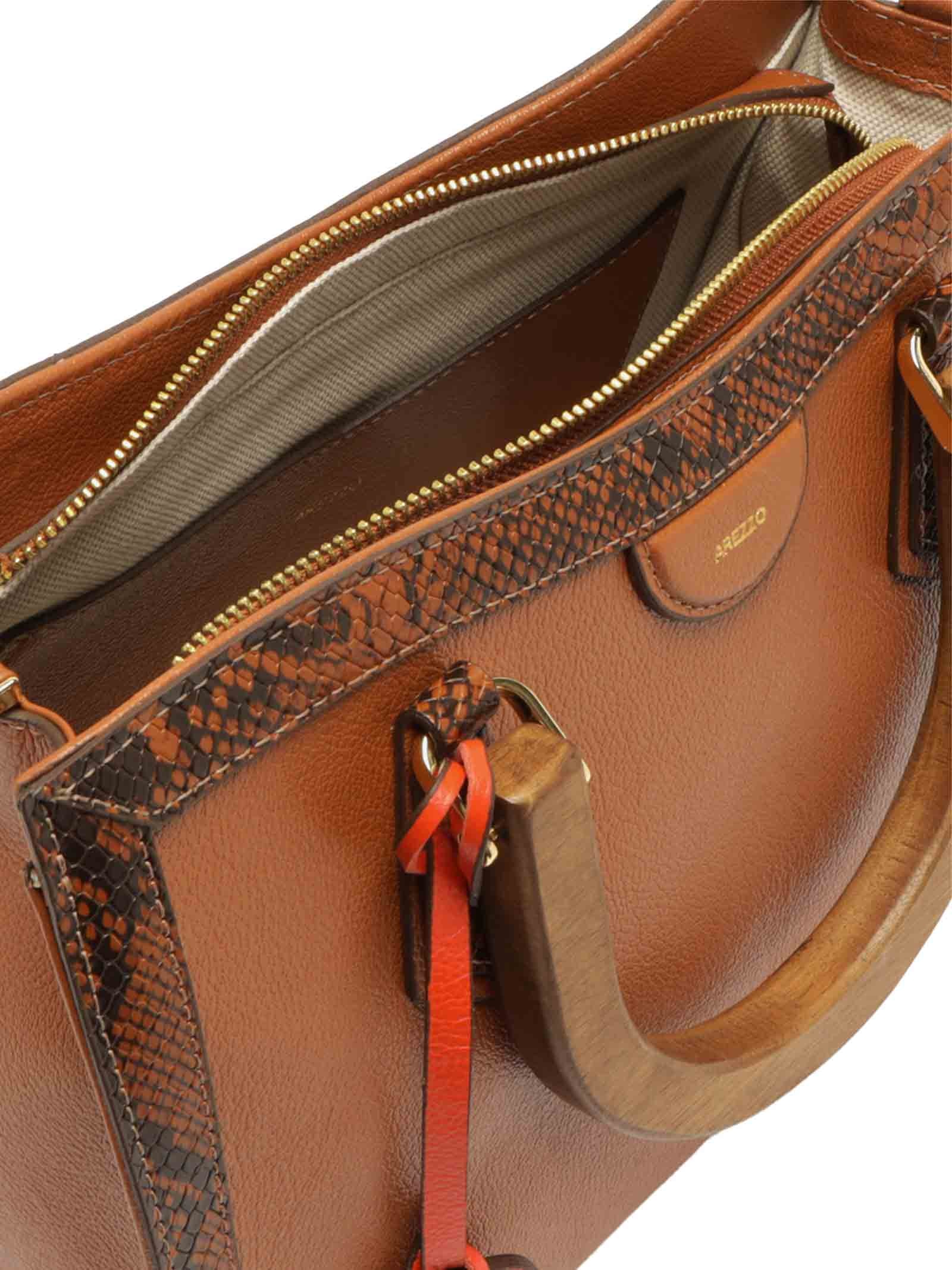 Bolsa Feminina Tote Couro Média Snake Marrom Arezzo