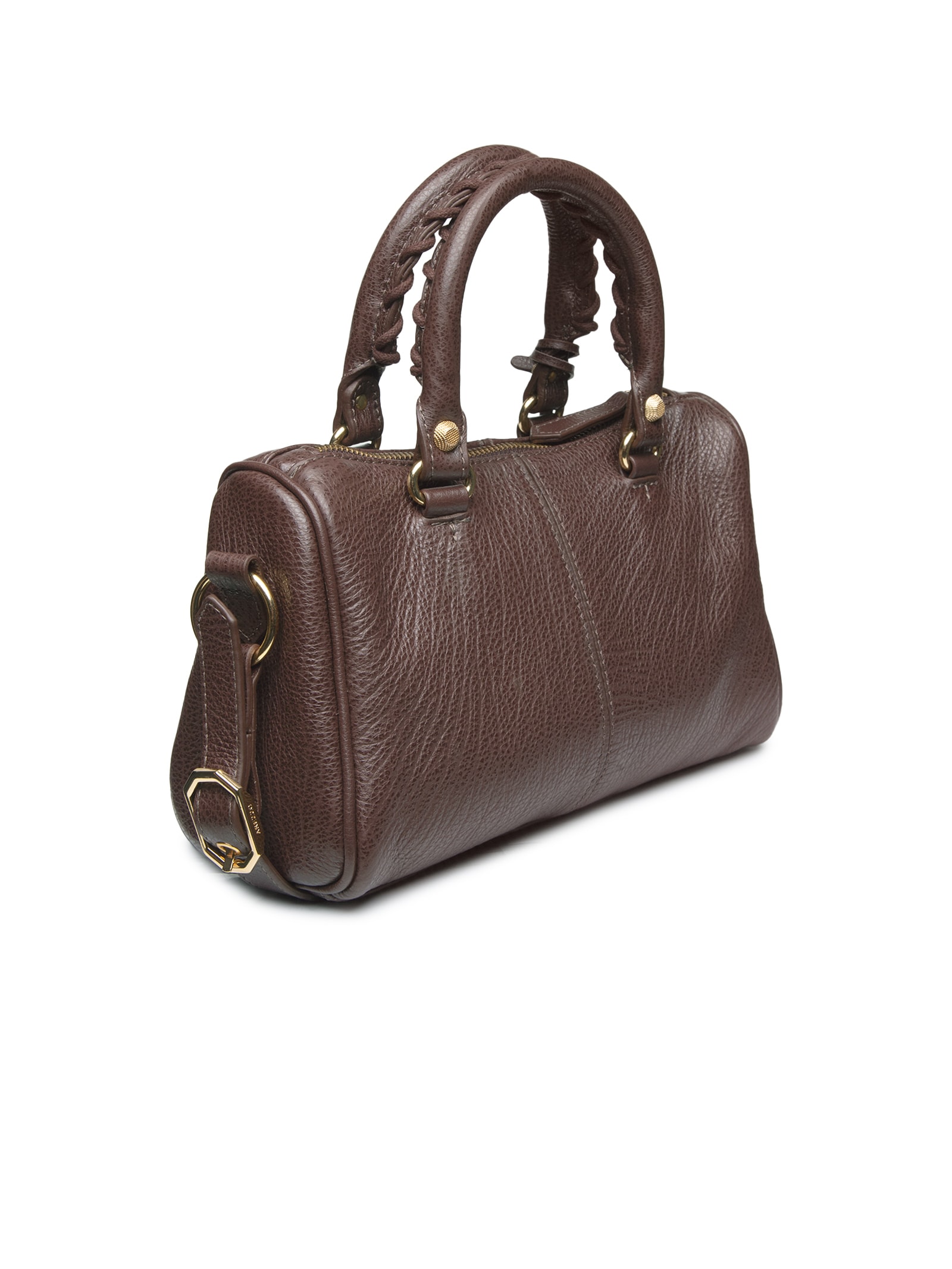 Bolsa Feminina Tote Couro Pequena Alça Tressê Marrom Arezzo