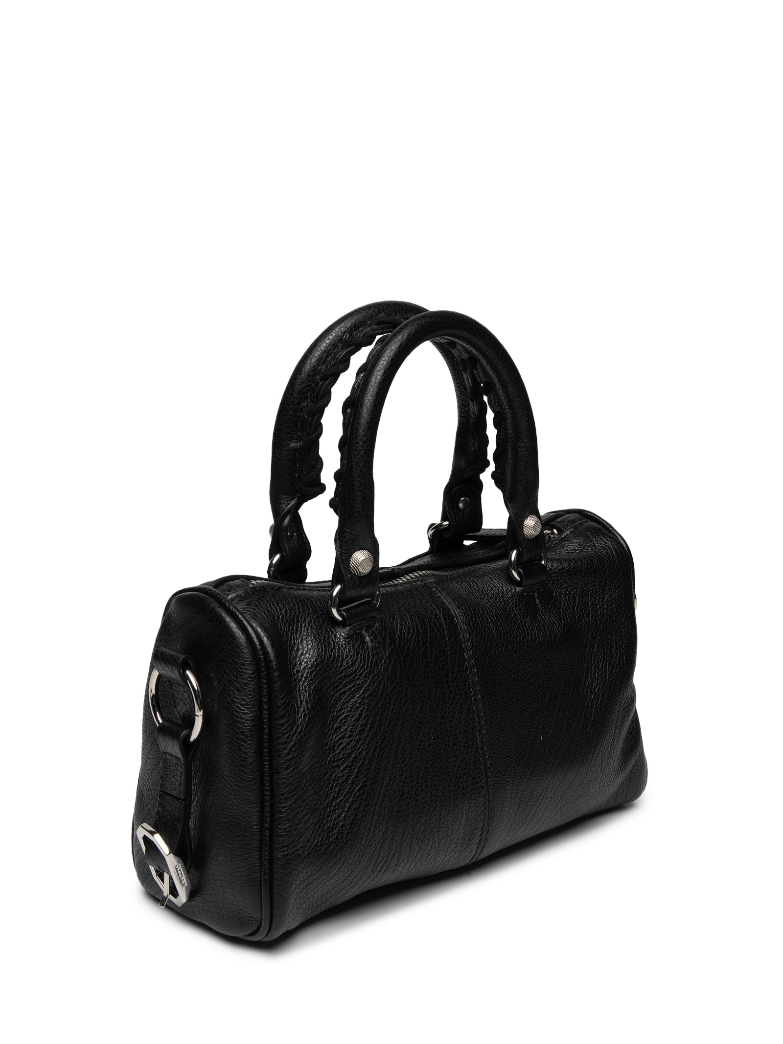 Bolsa Feminina Tote Couro Pequena Alça Tressê Preto Arezzo