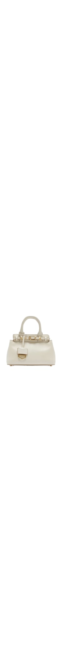 Bolsa Feminina Tote Couro Pequena Bag Charm Victória - Off-White