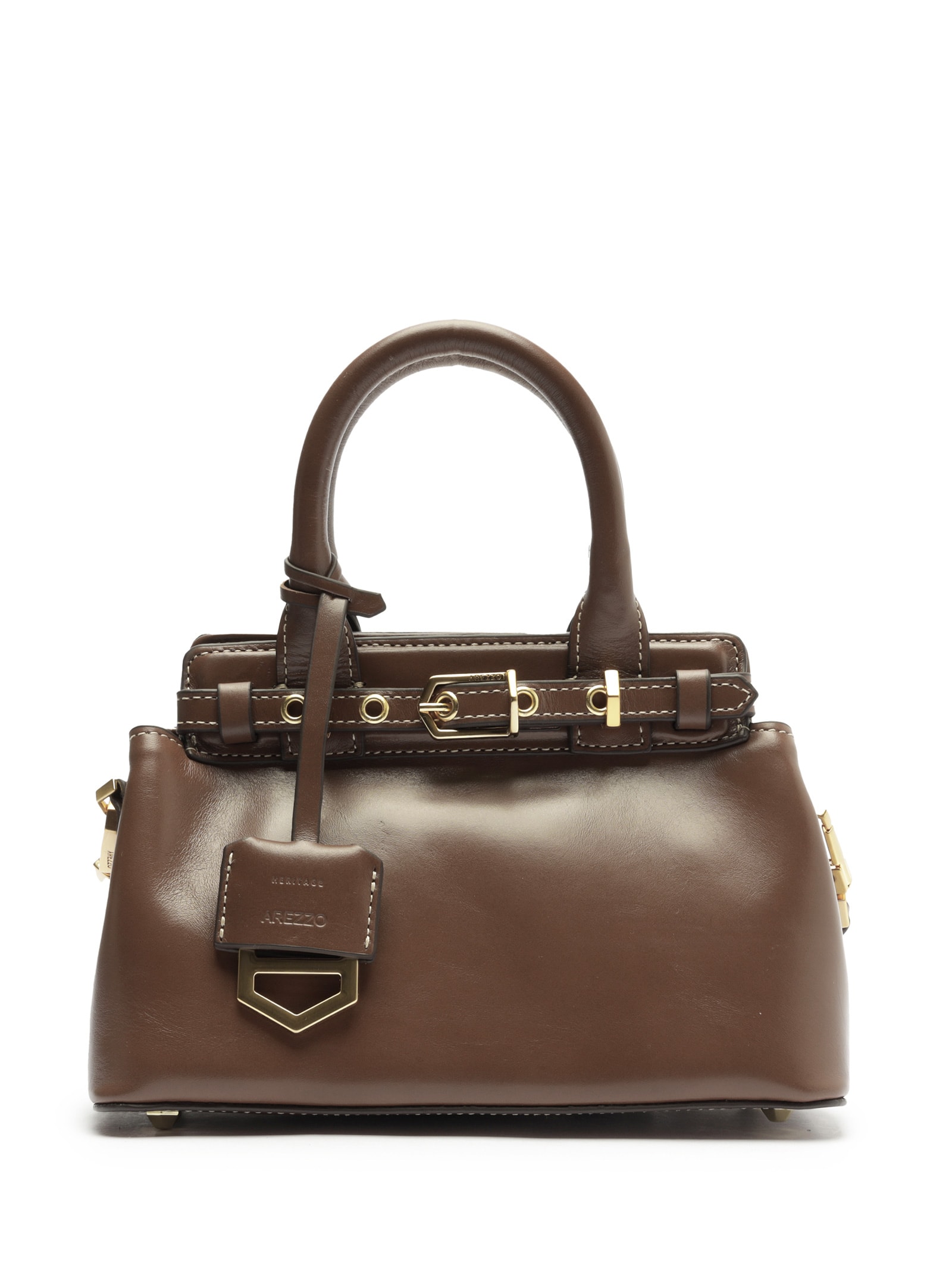 Bolsa Feminina Tote Couro Pequena Marrom Arezzo