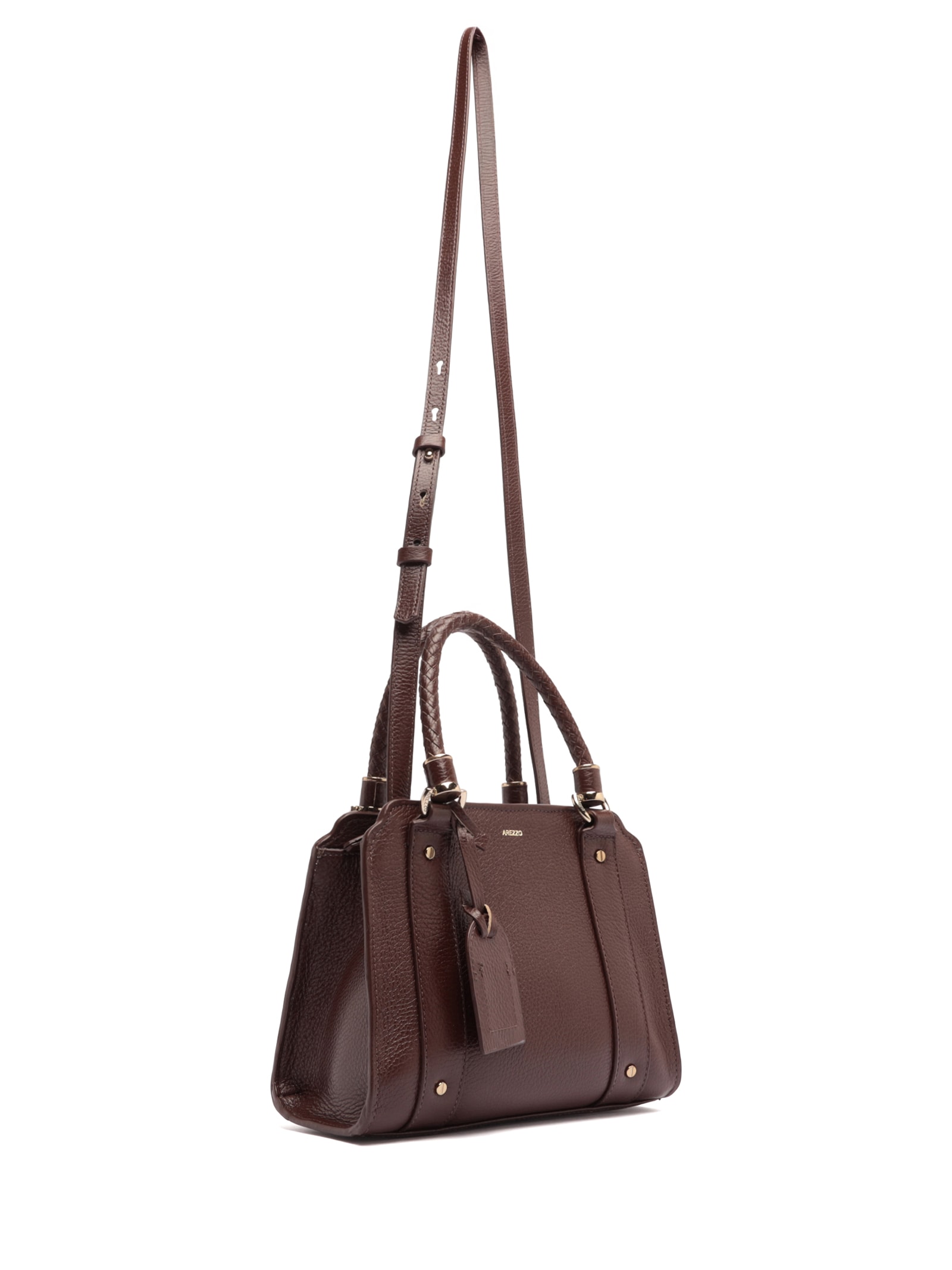 Bolsa Feminina Tote Couro Piazza Média Marrom Arezzo