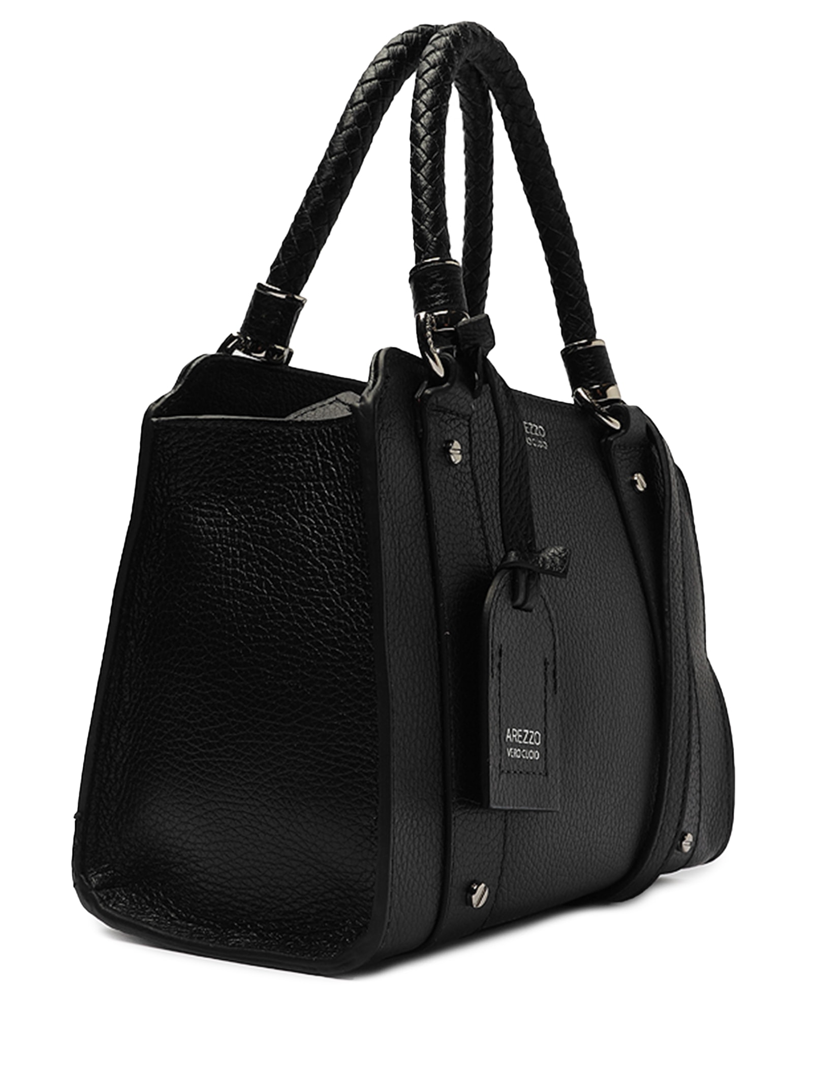 Bolsa Feminina Tote Couro Piazza Média Preto Arezzo