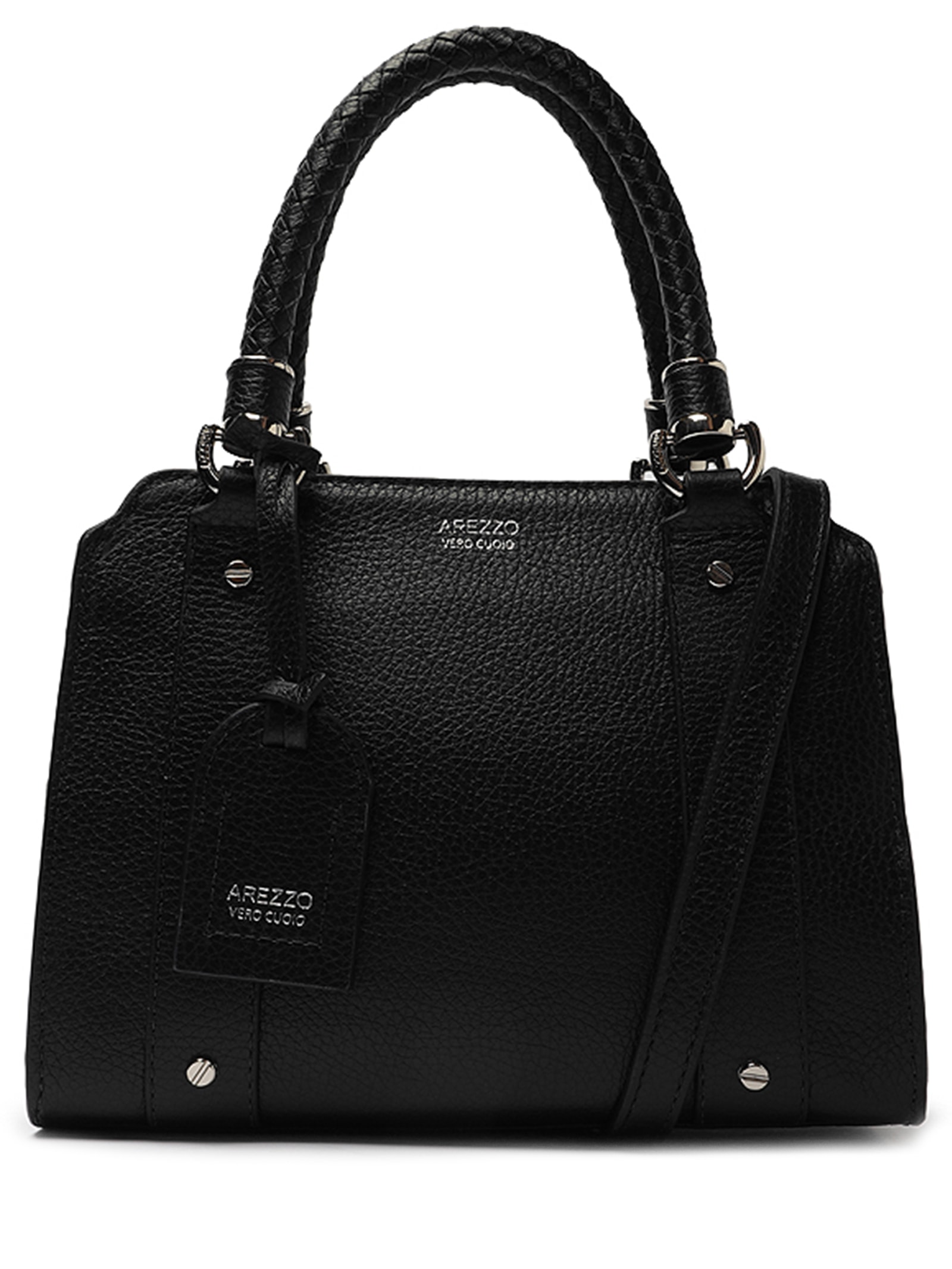 Bolsa Feminina Tote Couro Piazza Média Preto Arezzo