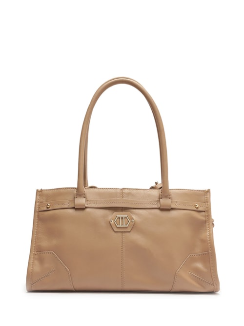 Bolsa Feminina Tote Couro Smash Grande – Bege