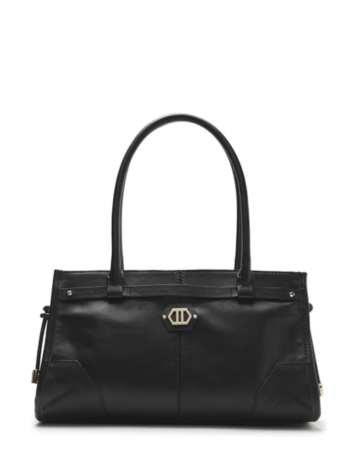 Bolsa Feminina Tote Couro Smash Grande – Preto