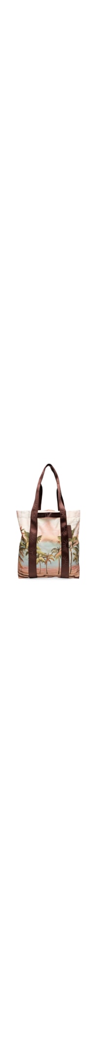 Bolsa Feminina Tote Estampa Fim de Tarde - Marrom