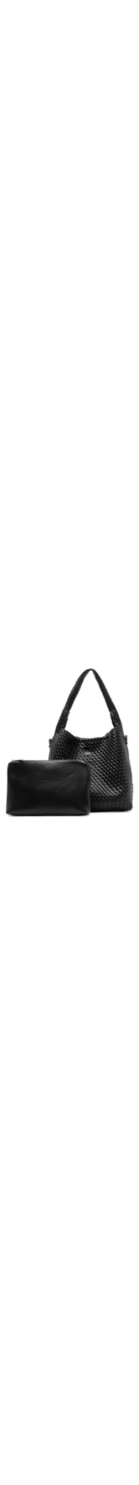 Bolsa Feminina Tote Grande Tramada - Preto