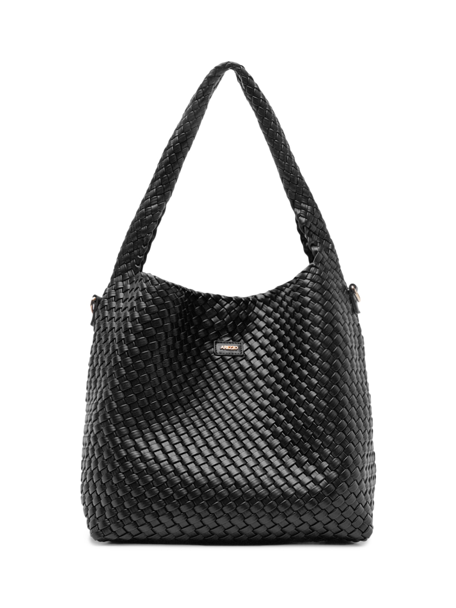 Bolsa Feminina Tote Grande Tramada Preto Arezzo
