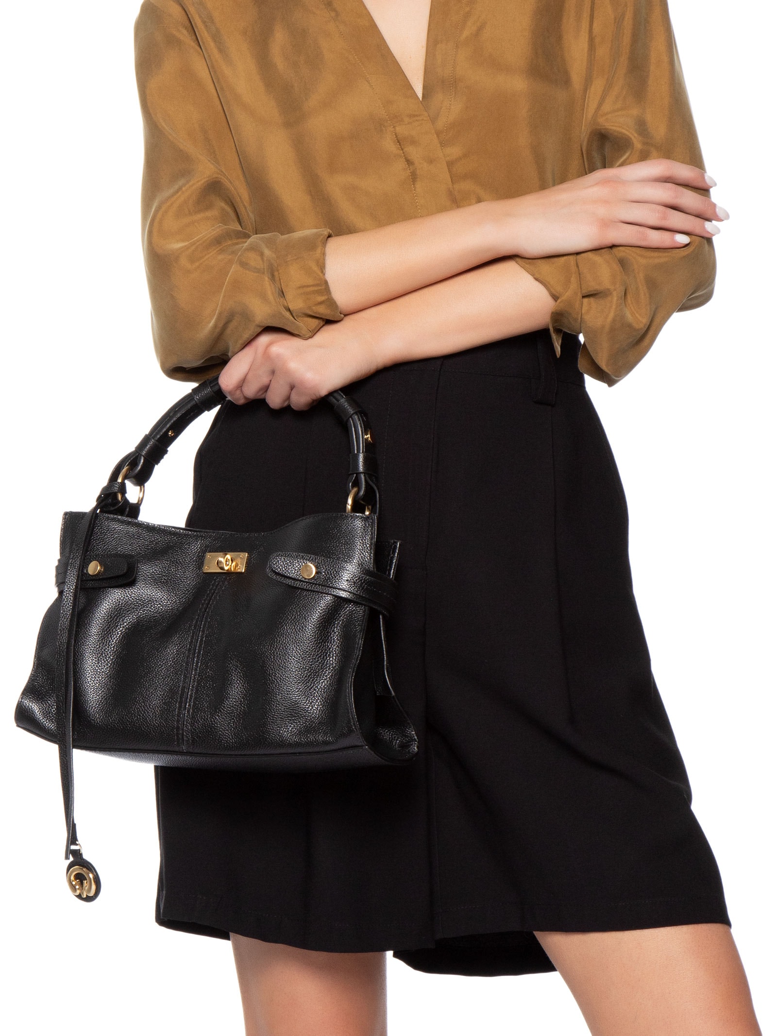 Bolsa Feminina Tote Jordan Média Preto Vicenza