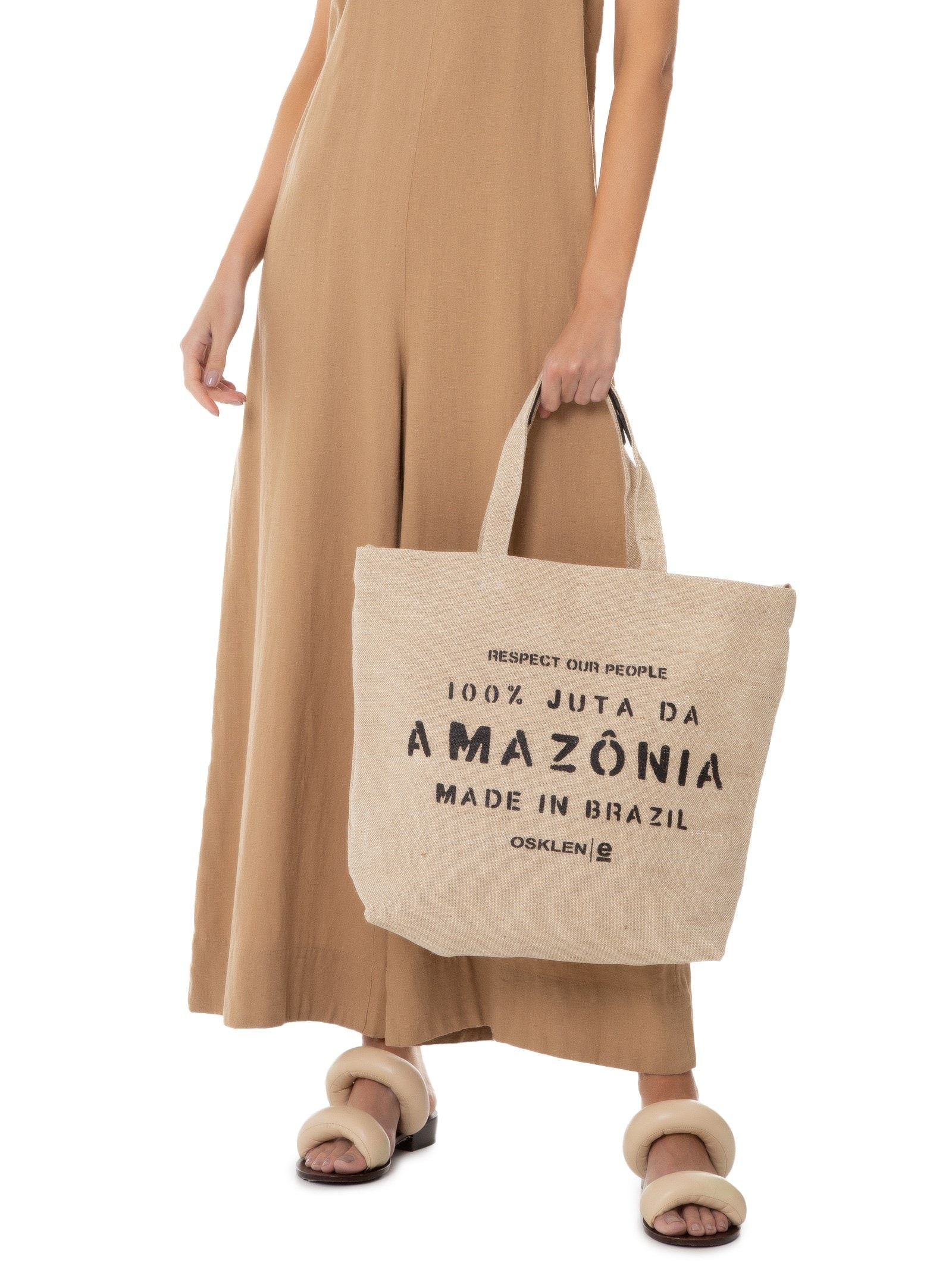 Bolsa Feminina Tote Juta Eco Made In Brazil Bege Osklen