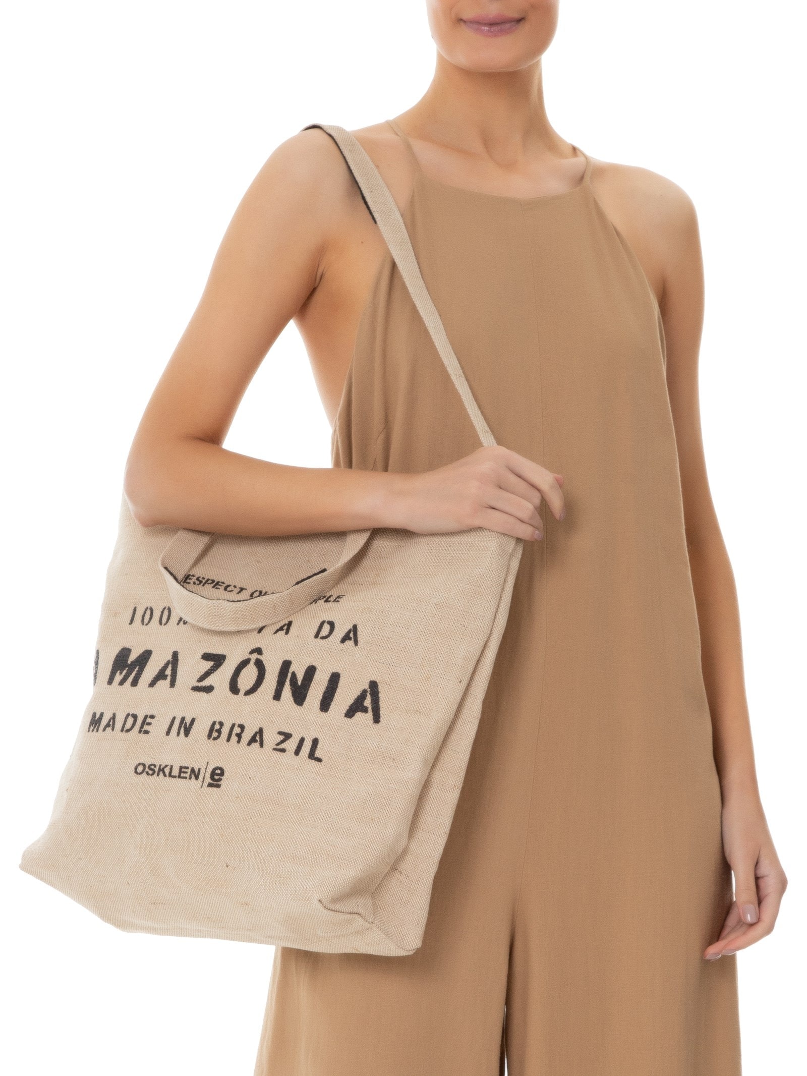Bolsa Feminina Tote Juta Eco Made In Brazil Bege Osklen