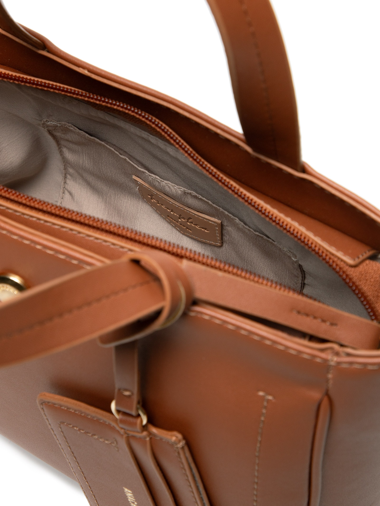 Bolsa Feminina Tote Média Com Porta Cartão - Anacapri - Marrom