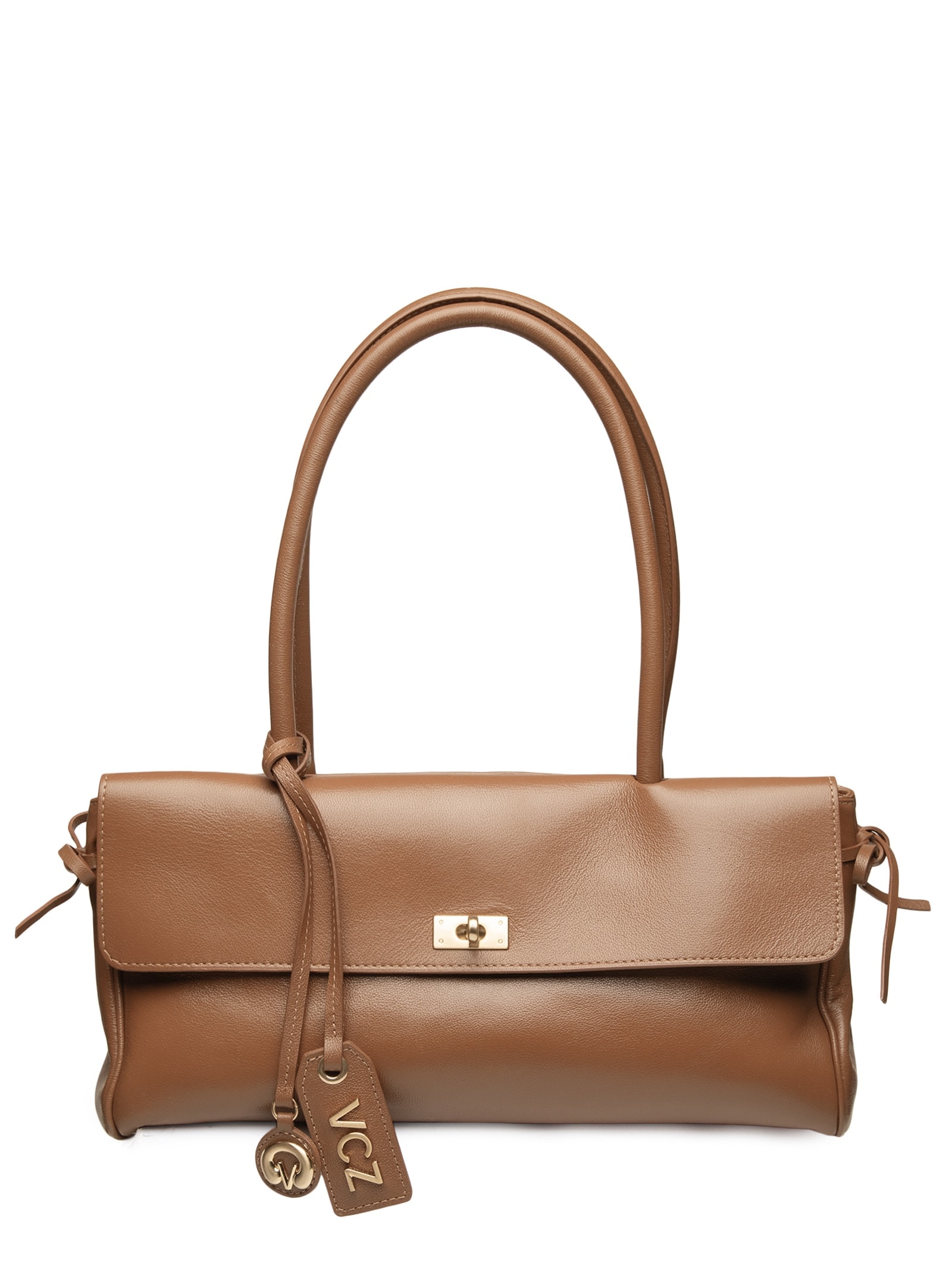 Bolsa Feminina Tote Média Couro Marrom Vicenza
