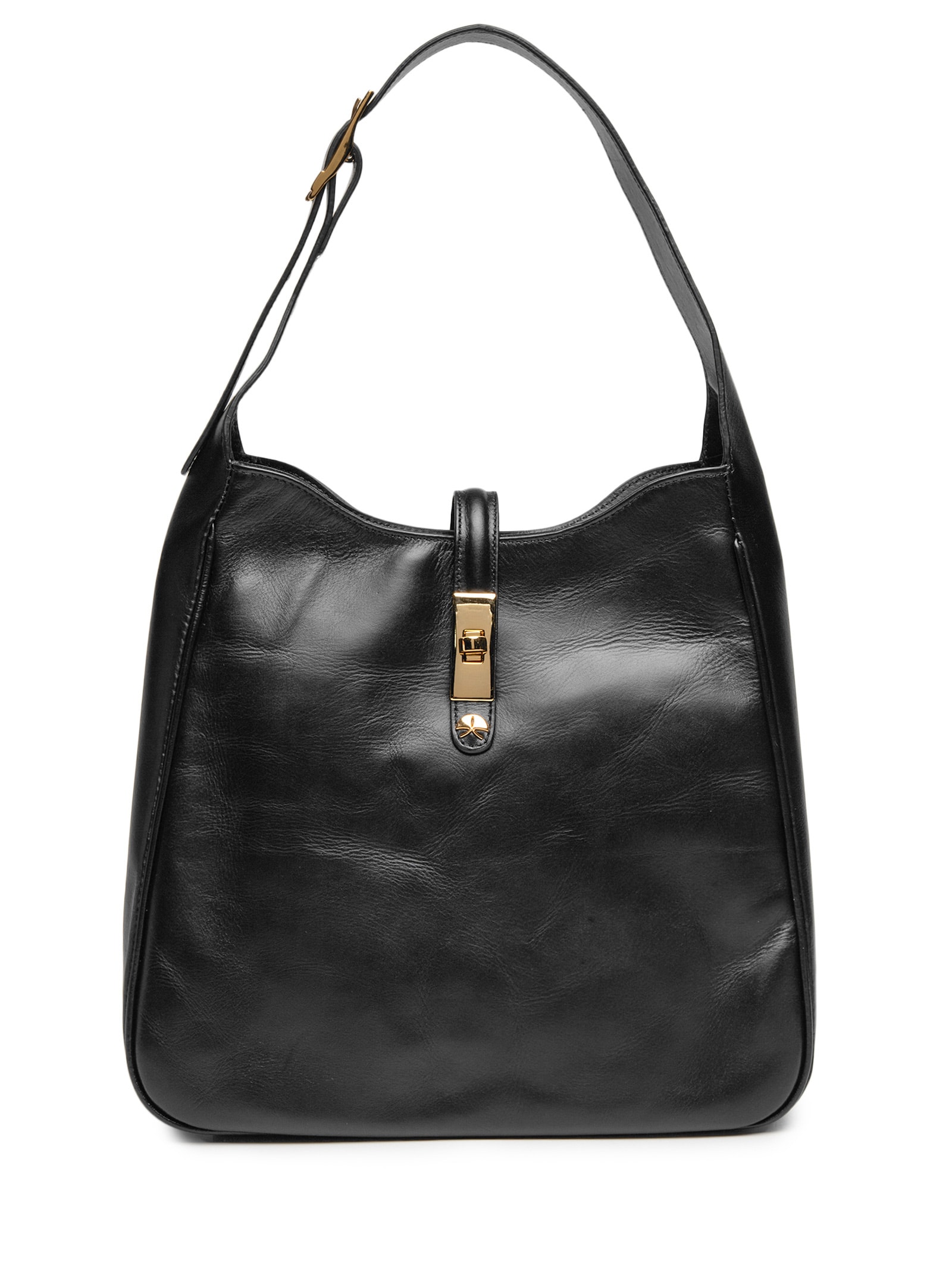 Bolsa Feminina Tote Média Em Couro – Preto Luiza Barcelos