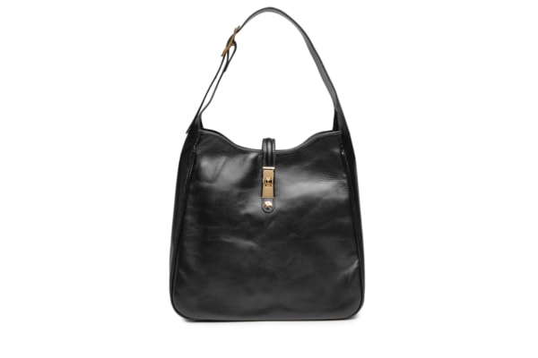 Bolsa Feminina Tote Média Em Couro – Preto
