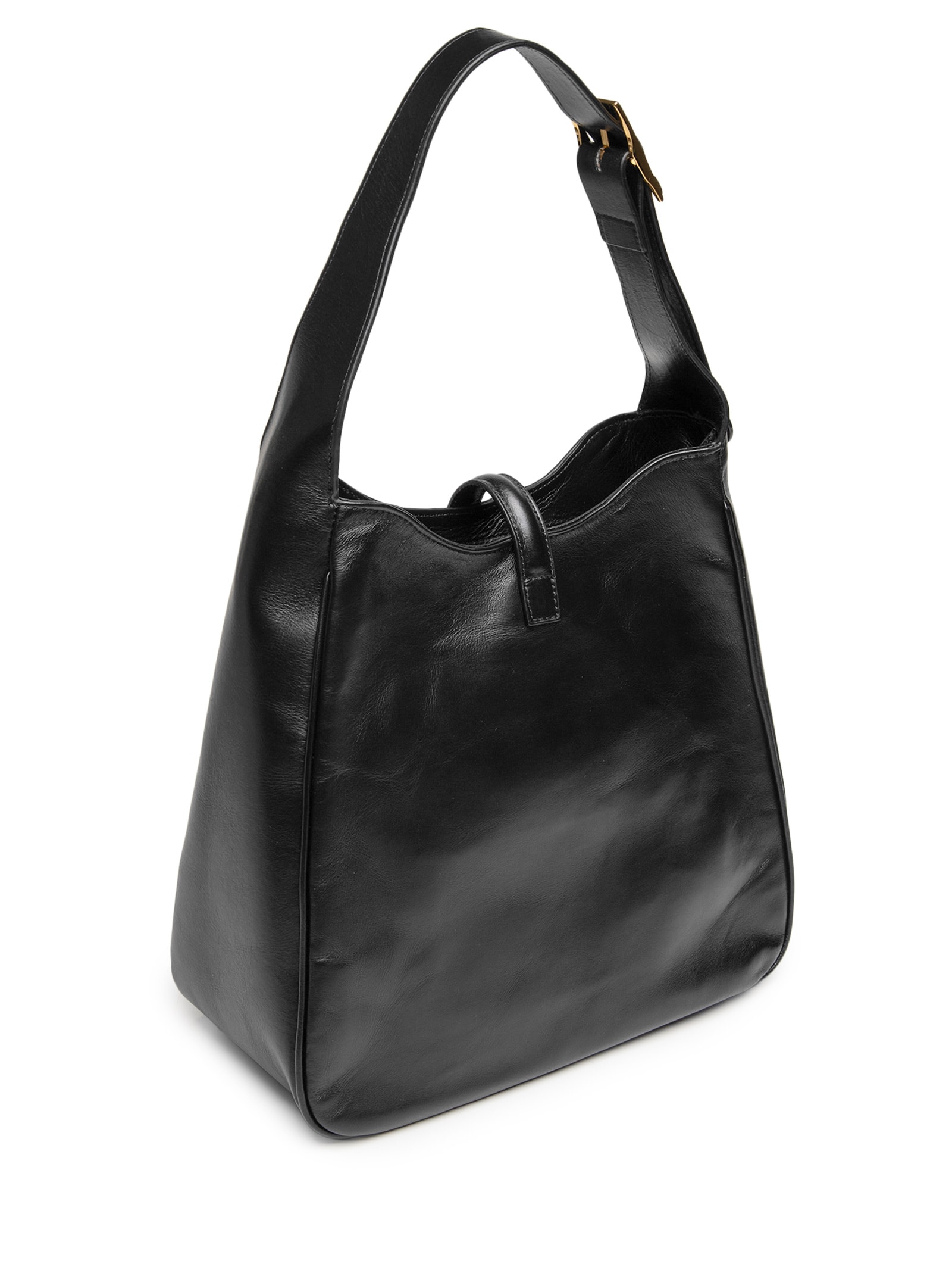 Bolsa Feminina Tote Média Em Couro – Preto Luiza Barcelos