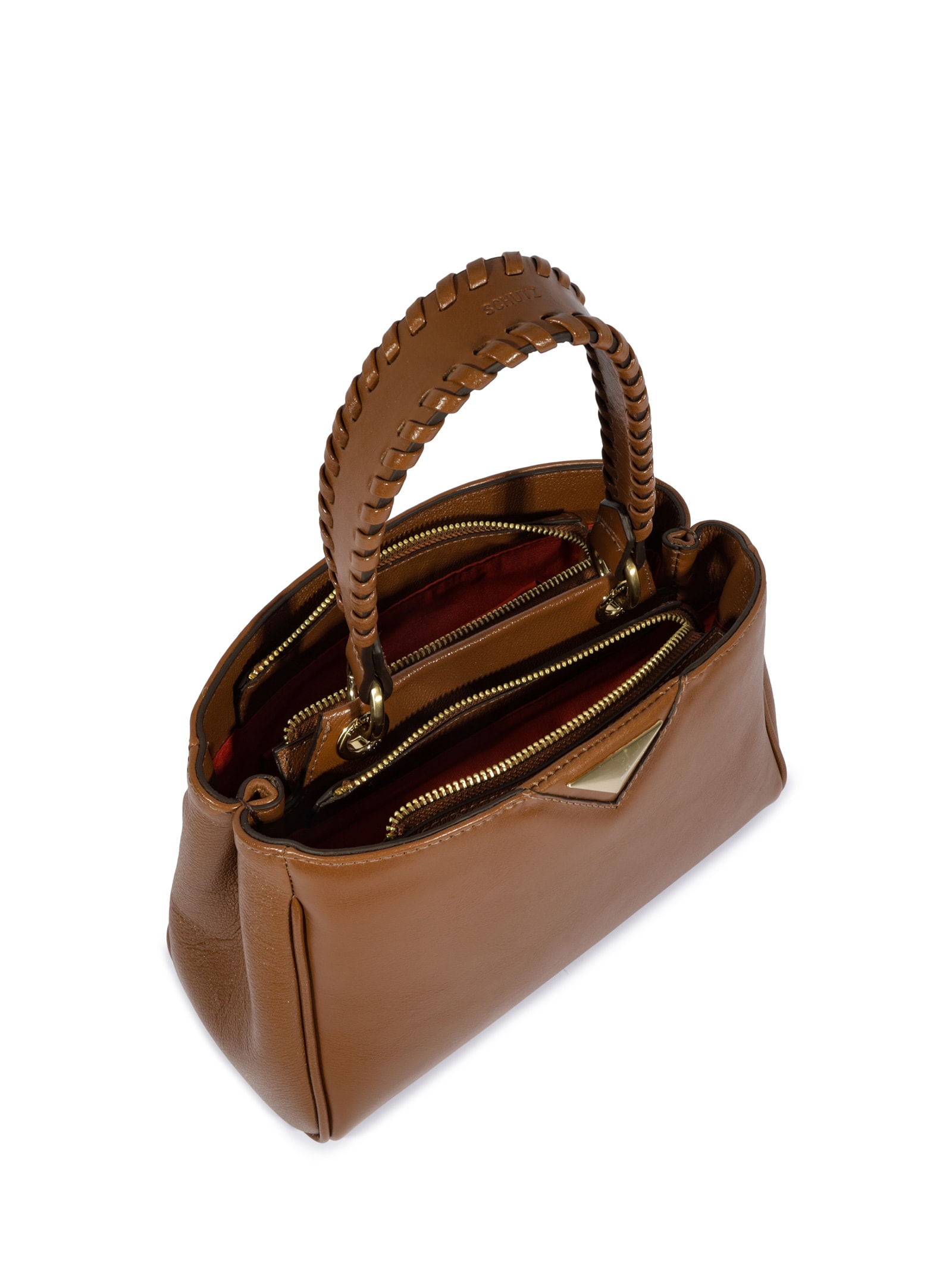 Bolsa Feminina Tote Pequena Sunny Couro Marrom Schutz