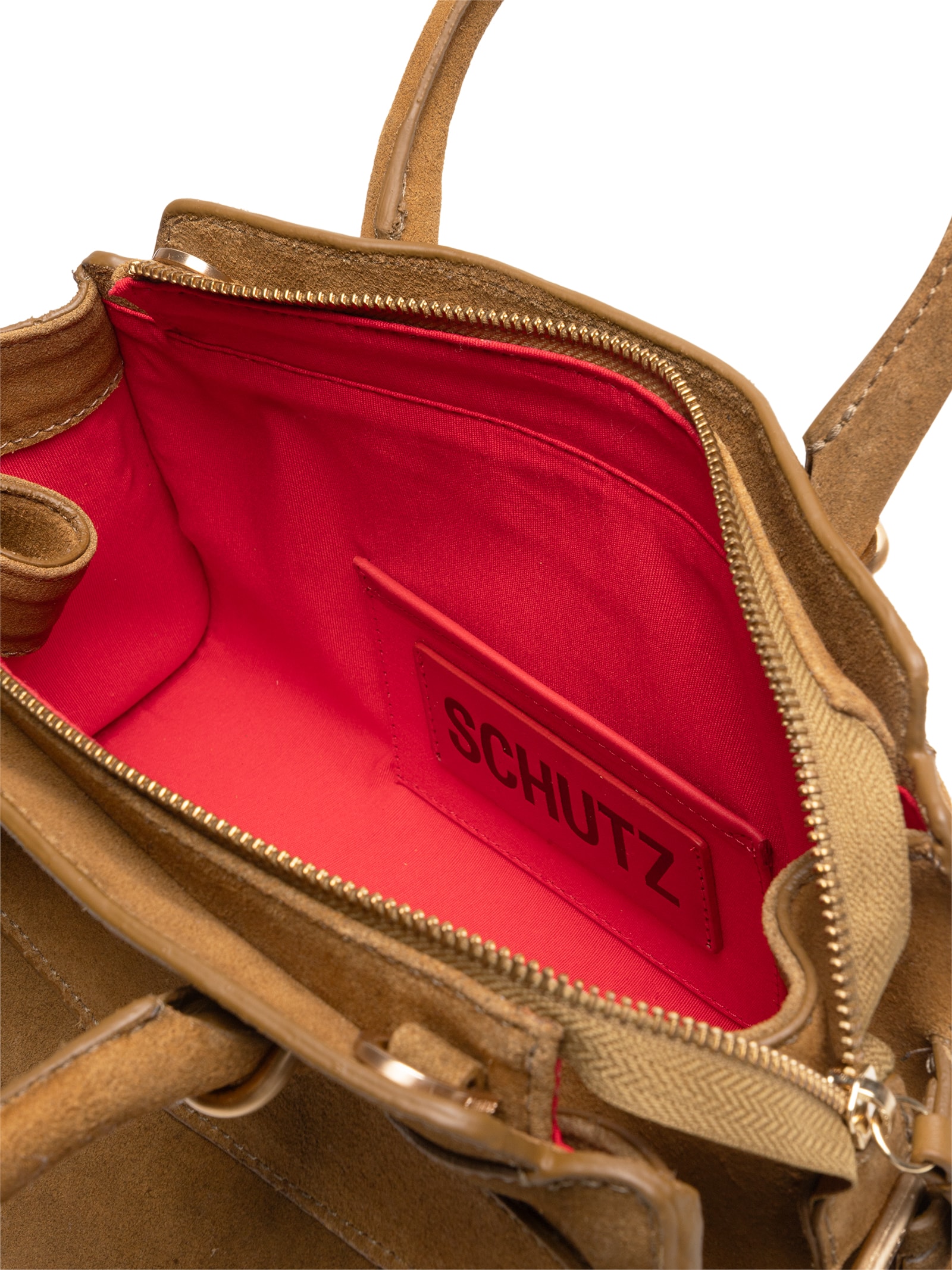 bgs10シュガー Schutz - Bolsa Feminina Tote Rush Camurça - Marrom